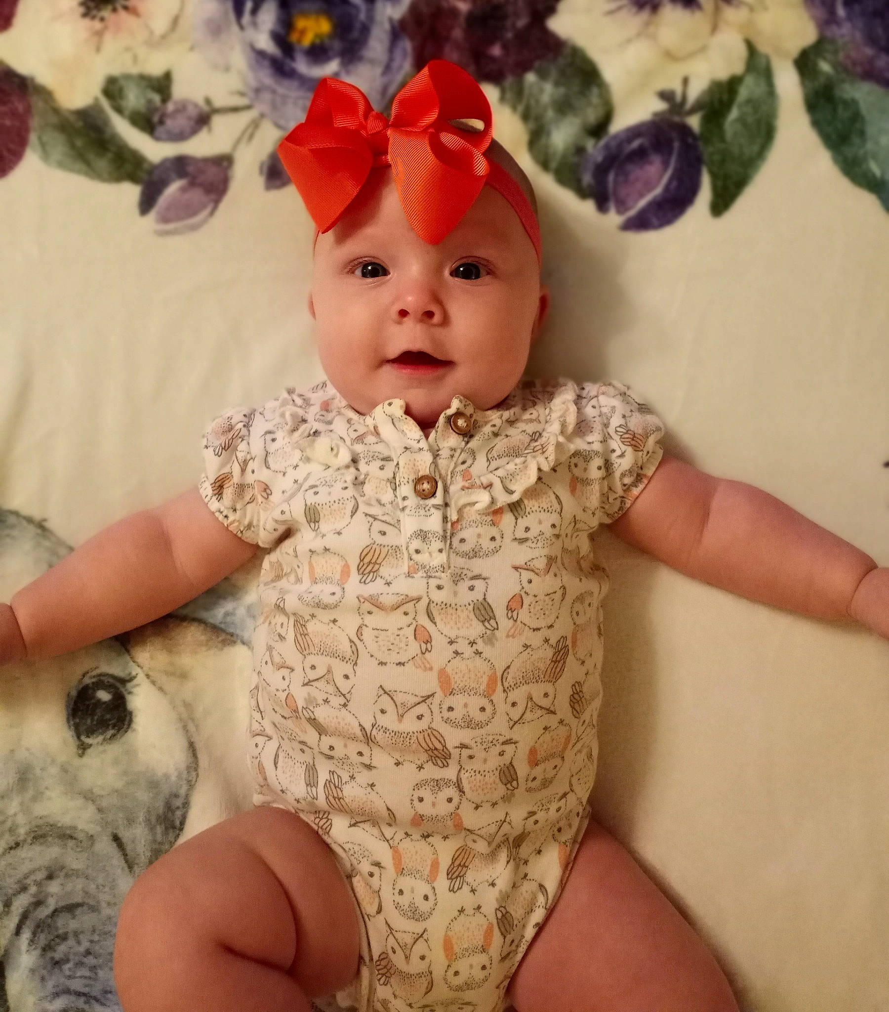 Blakely is registered to the contest to win money with this photo: baby, baby_toddler_clothing, cap, costume_hat, eye, fun, happy, hat, headwear, human_body, leg, nail, pattern, person, pink, skin, sleeve, smile, t_shirt, thigh
