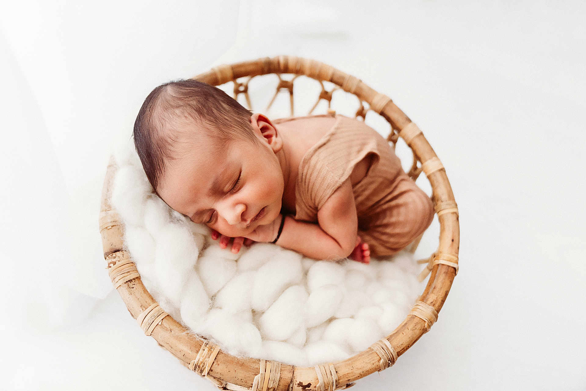Vaayu joined the competition — help win amazing prizes! newborn, baby, sleeping, basket, soft, fluffy, white, cozy, infant, cute, resting, peaceful, portrait, child, skin, hands, head, natural_light, minimalist, warm