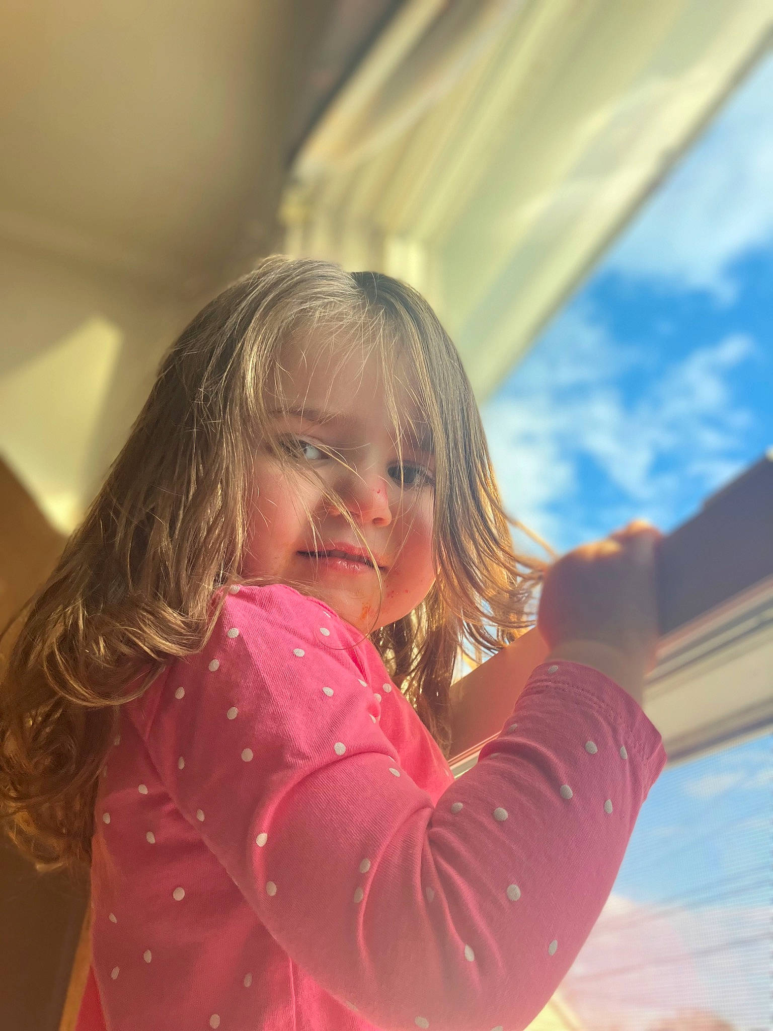 Elena is registered to the contest to win money with this photo: blond, cloud, facial_expression, finger, flash_photography, fun, gesture, grass, hair, hairstyle, hand, happy, leisure, lip, long_hair, people_in_nature, person, sky, standing, sunlight