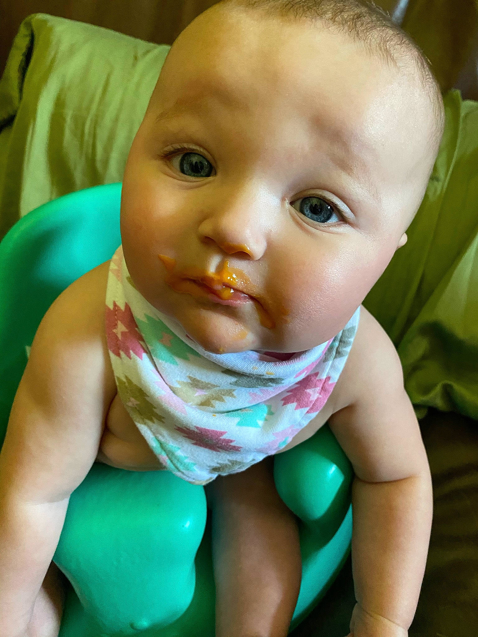 Harlyn is registered to the contest to win money with this photo: azure, baby, baby_toddler_clothing, blue, cheek, child, chin, dress, eye, fun, grass, happy, iris, lip, mouth, nose, person, product, skin, sleeve