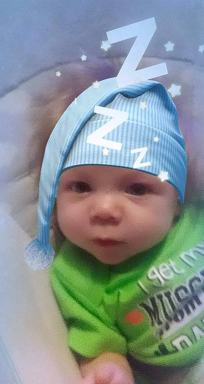 Frank joined the competition — help win amazing prizes! baby, beanie, bonnet, cap, child, clothing, headgear, headwear, knit_cap, person, toddler