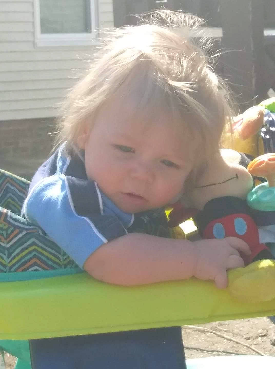 Frank is registered to the contest to win money with this photo: baby, child, person, play, toddler