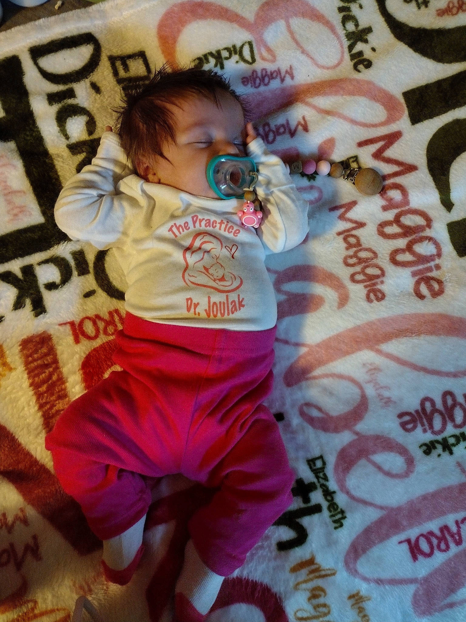 Maggie-elizabeth joined the competition — help win amazing prizes! baby, baby_toddler_clothing, beauty, child, cool, fashion, font, fun, happy, human, linens, magenta, person, pink, sleeve, snapshot, t_shirt, textile, toddler, vertebrate