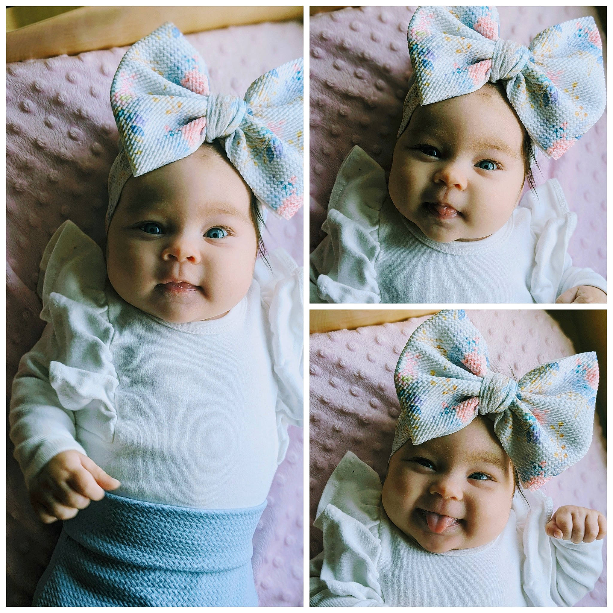 Oaklea is registered to the contest to win money with this photo: baby, baby_toddler_clothing, cap, cheek, clothing, eye, face, facial_expression, happy, headgear, headwear, human, organ, outerwear, person, photograph, pink, product, skin, sleeve