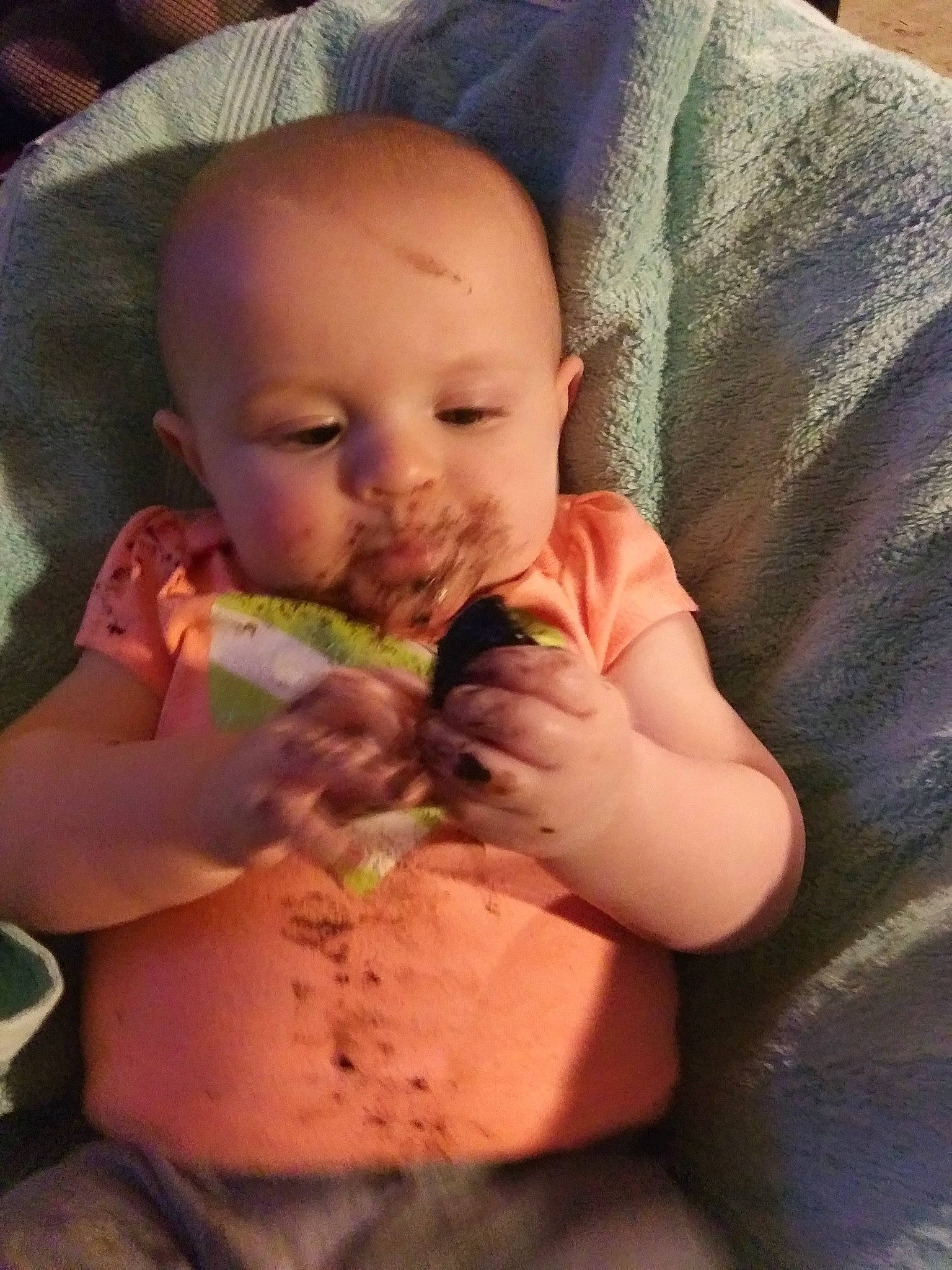 Zayda is registered to the contest to win money with this photo: abdomen, baby, baby_grabbing_for_something, baby_products, baby_toddler_clothing, cheek, chest, child, comfort, finger, foot, hand, lip, nail, organ, person, skin, stomach, thumb, toddler