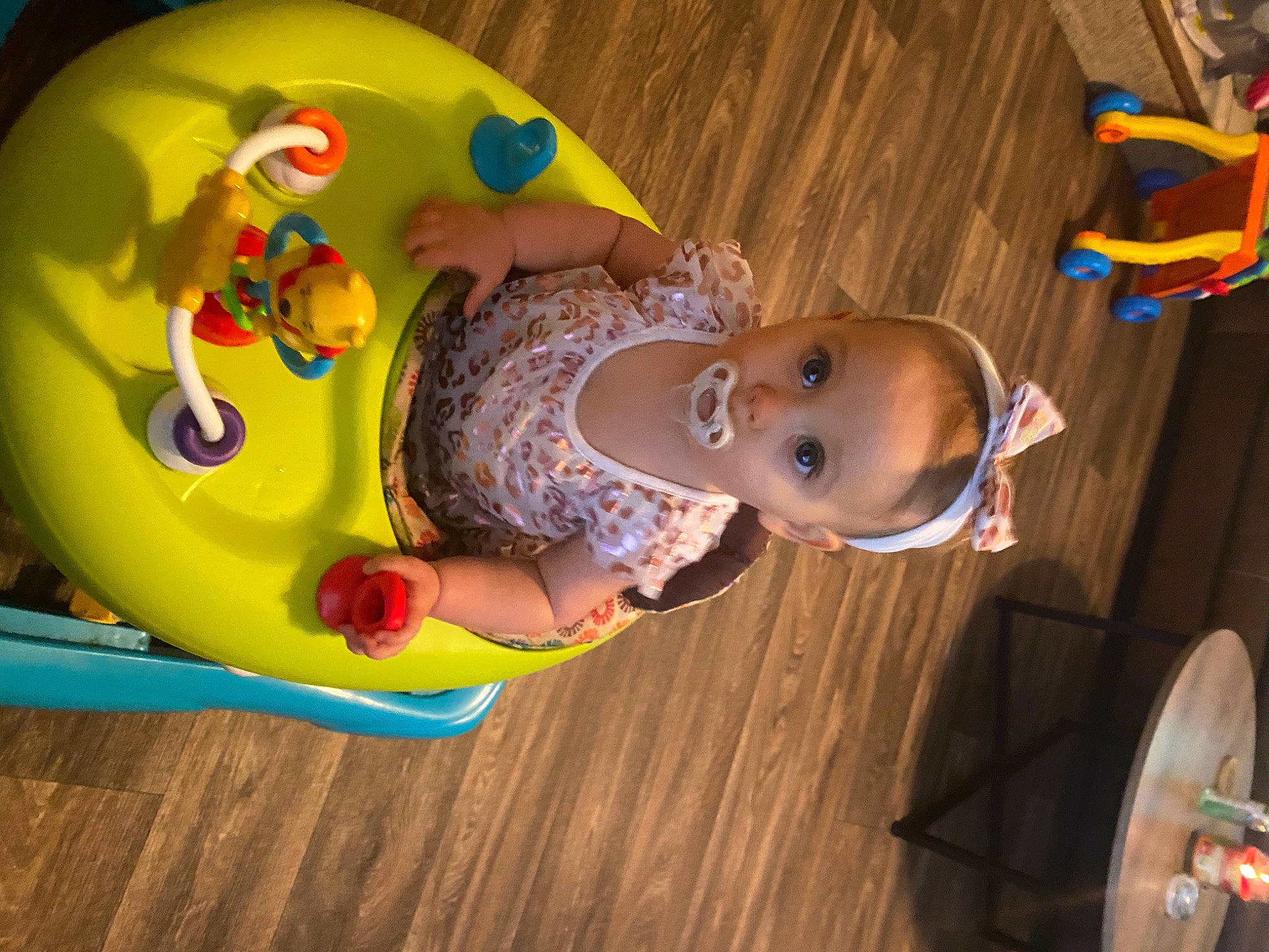 Everleigh Grace is registered to the contest to win money with this photo: baby, baby_products, baby_toys, child, fun, leisure, person, play, product, toddler, toy, vacation, yellow