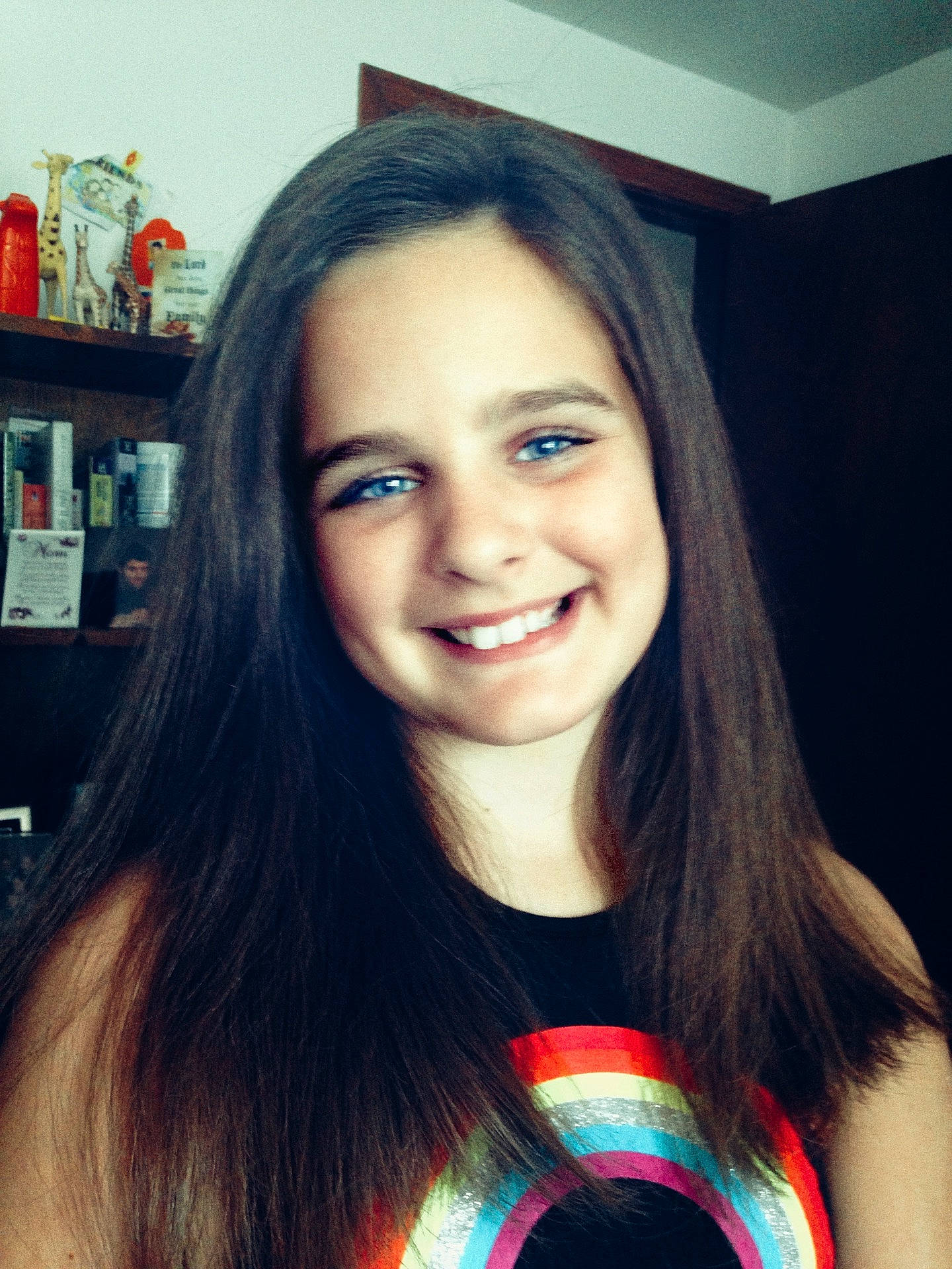 Semira is registered to the contest to win money with this photo: bangs, beauty, black_hair, brown_hair, cool, eye, eyebrow, forehead, fun, girl, hair, hair_coloring, hairstyle, human_hair_color, joy, lip, long_hair, person, selfie, smile