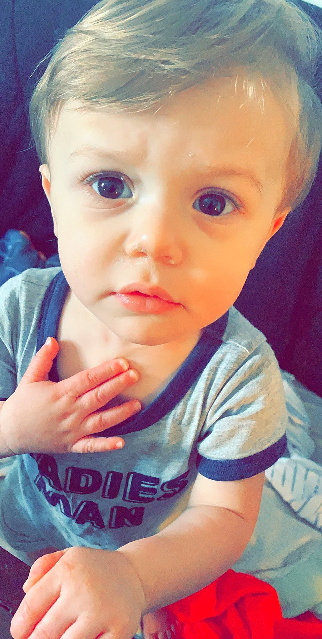 Logan is registered to the contest to win money with this photo: beauty, blond, cheek, child, chin, cool, ear, eye, eyebrow, face, forehead, hair, head, lip, mouth, nose, organ, person, selfie, skin