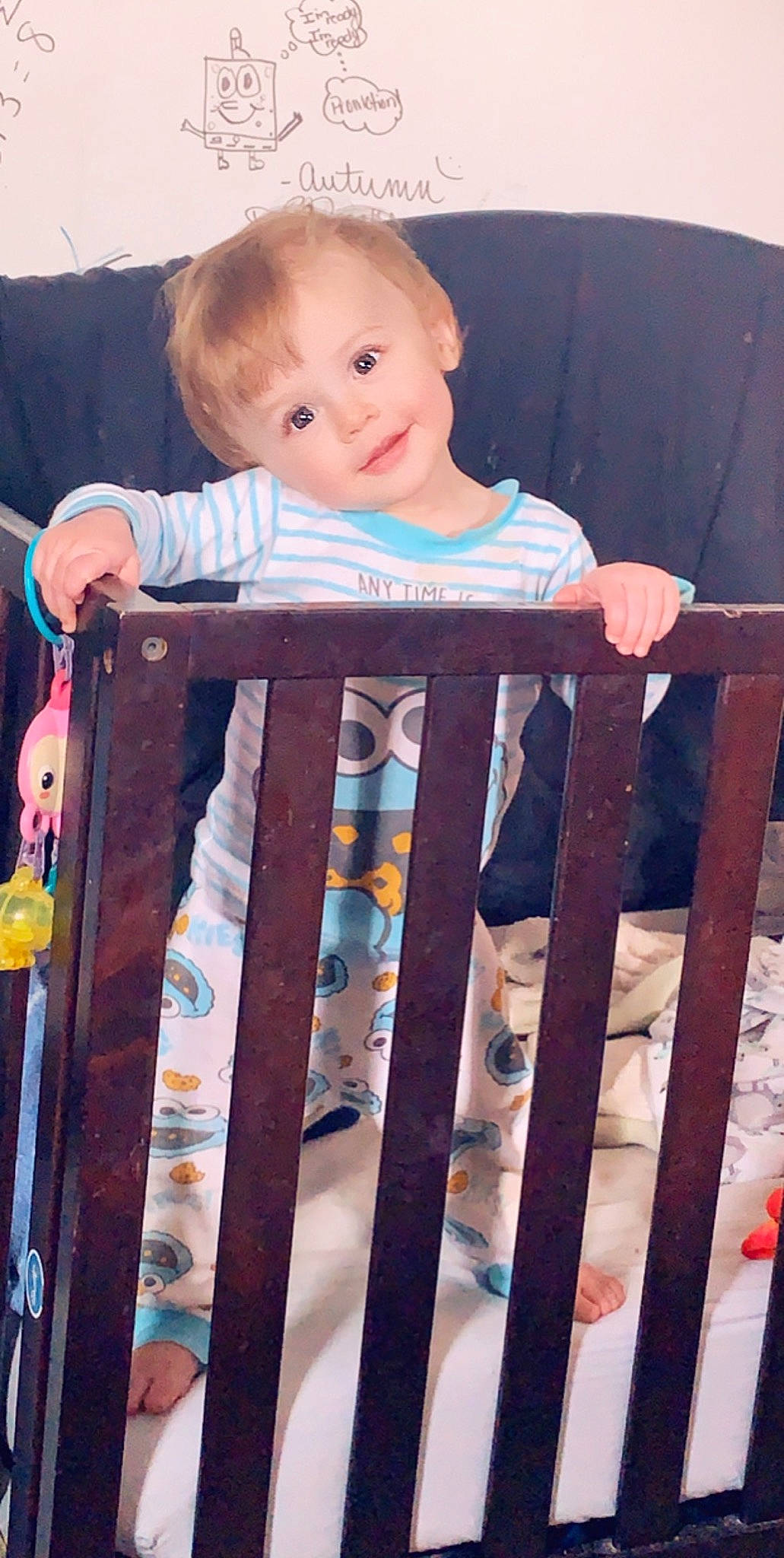 Logan joined the competition — help win amazing prizes! baby, baby_products, baby_safety, baby_toys, bed, child, furniture, infant_bed, linens, person, product, textile, toddler