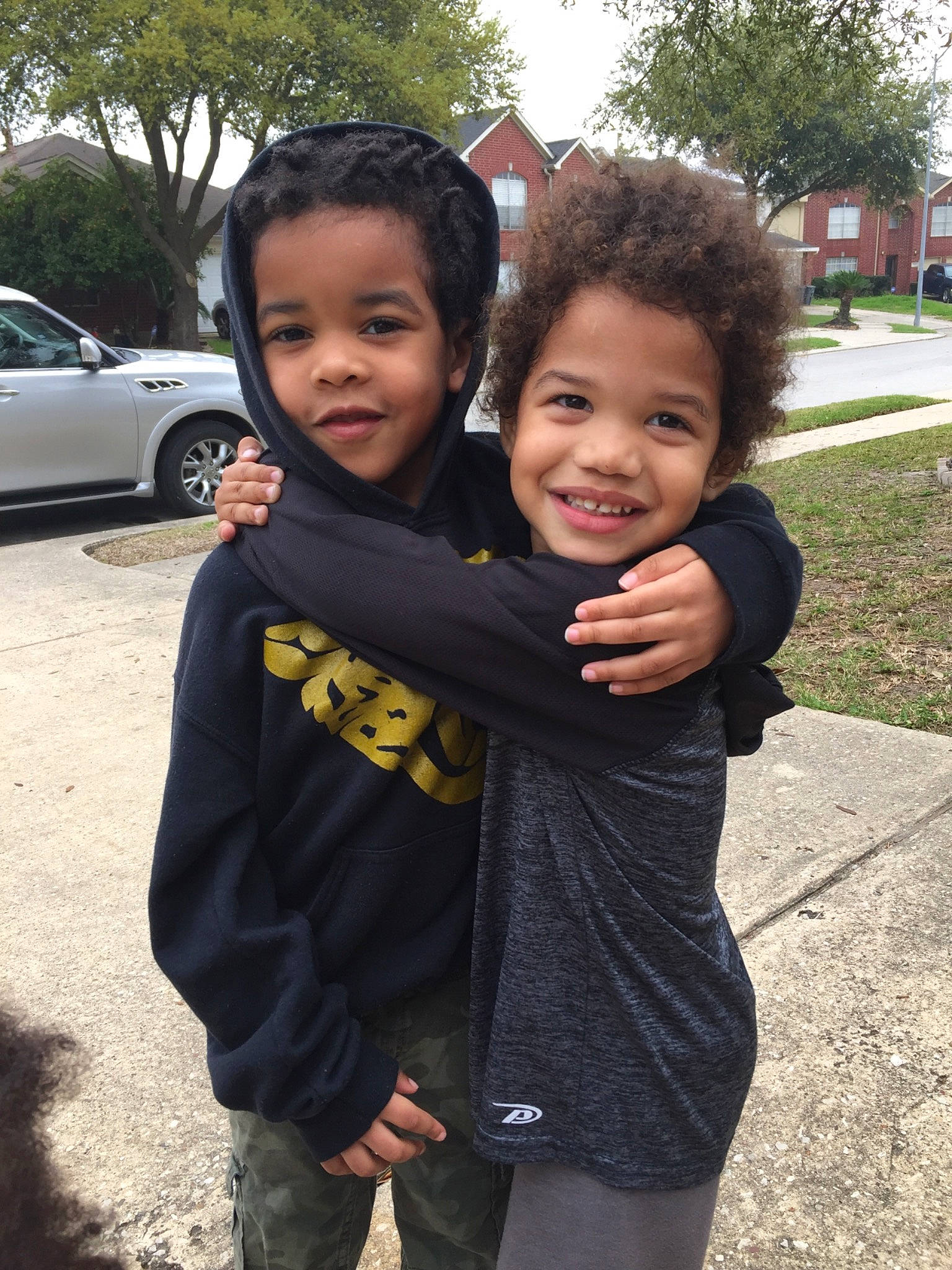 Sir joined the competition — help win amazing prizes! black_hair, car, child, cool, face, family_car, friendship, fun, gesture, happy, hug, interaction, joy, luxury_vehicle, male, outerwear, person, photography, sibling, smile