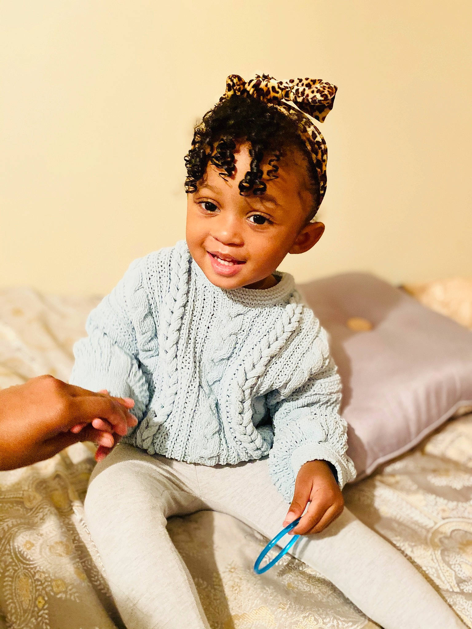 Gabby joined the competition — help win amazing prizes! baby, child, child_model, fashion_accessory, hair, hair_accessory, hairstyle, happy, headband, headgear, headpiece, joy, lip, person, photo_shoot, photography, sitting, skin, smile, toddler