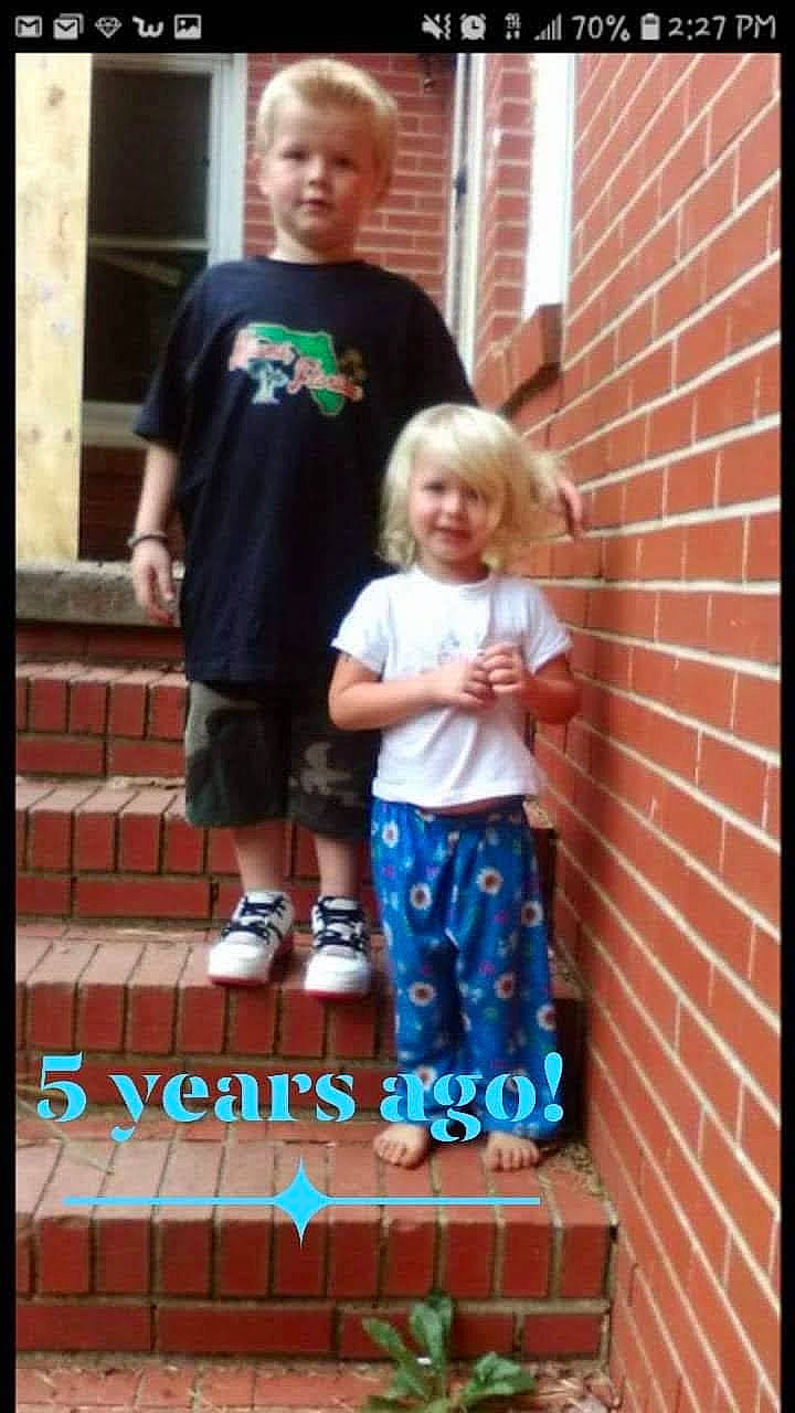 Kyndall joined the competition — help win amazing prizes! brick, brickwork, child, face, fashion, fun, hairstyle, happy, joy, leisure, people, person, photograph, red, shoe, shorts, smile, sneakers, standing, summer