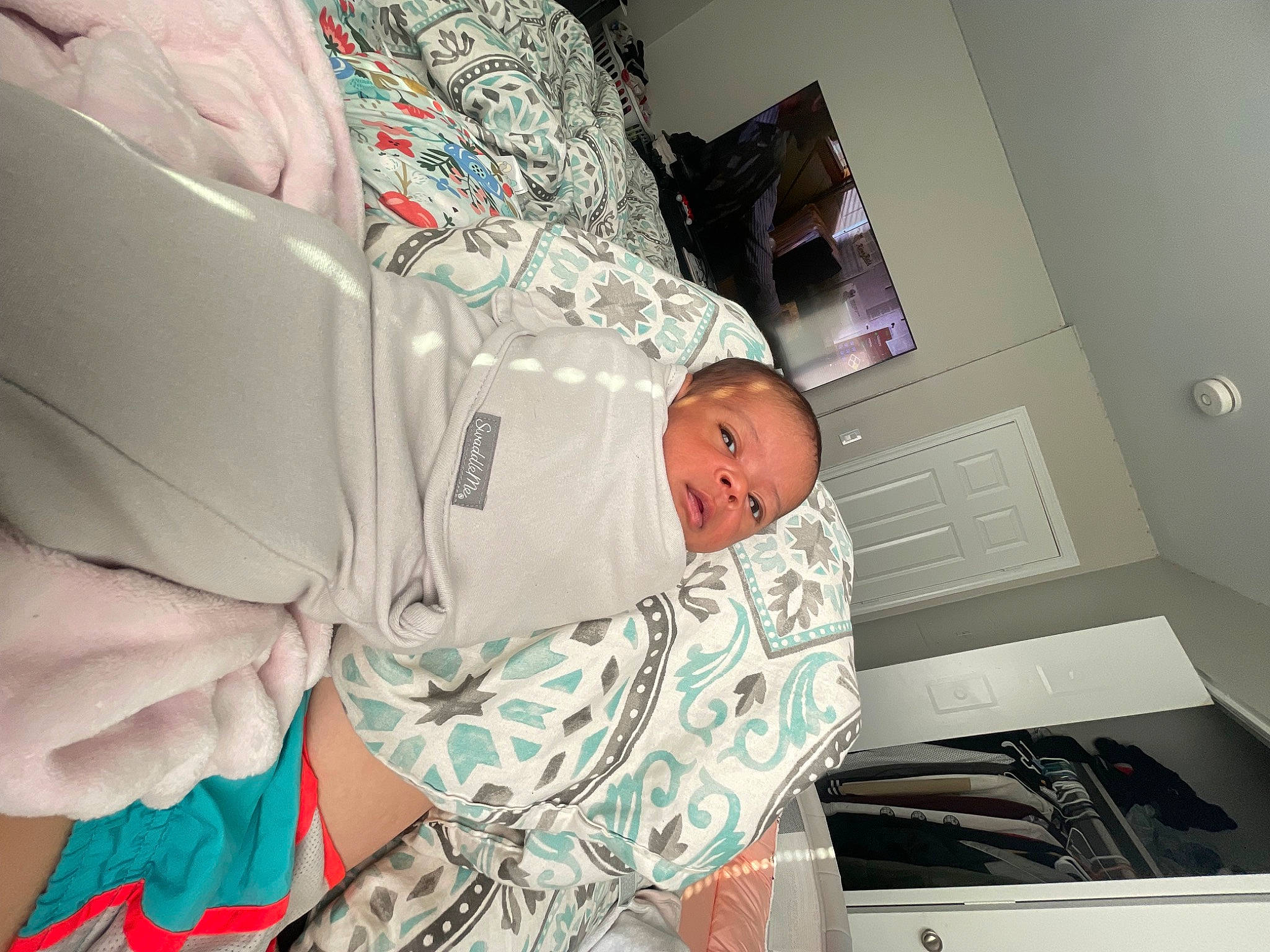 Emersyn joined the competition — help win amazing prizes! baby, baby_products, baby_safety, baby_toddler_clothing, bed, bedding, child, comfort, linens, pattern, person, room, toddler