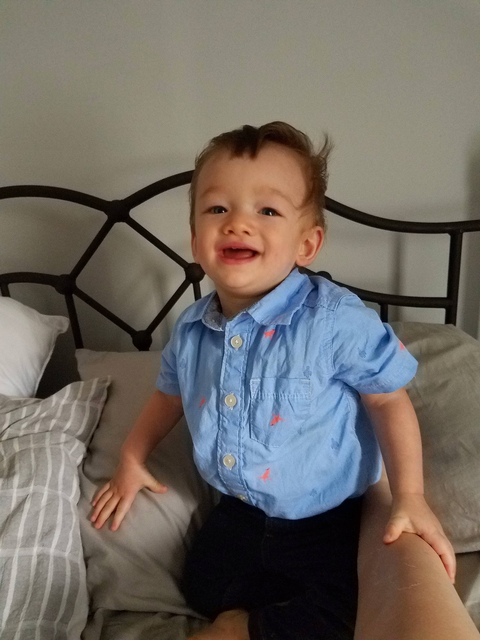 Canaan joined the competition — help win amazing prizes! arm, baby, baby_toddler_clothing, cheek, child, furniture, leg, person, sitting, standing, toddler