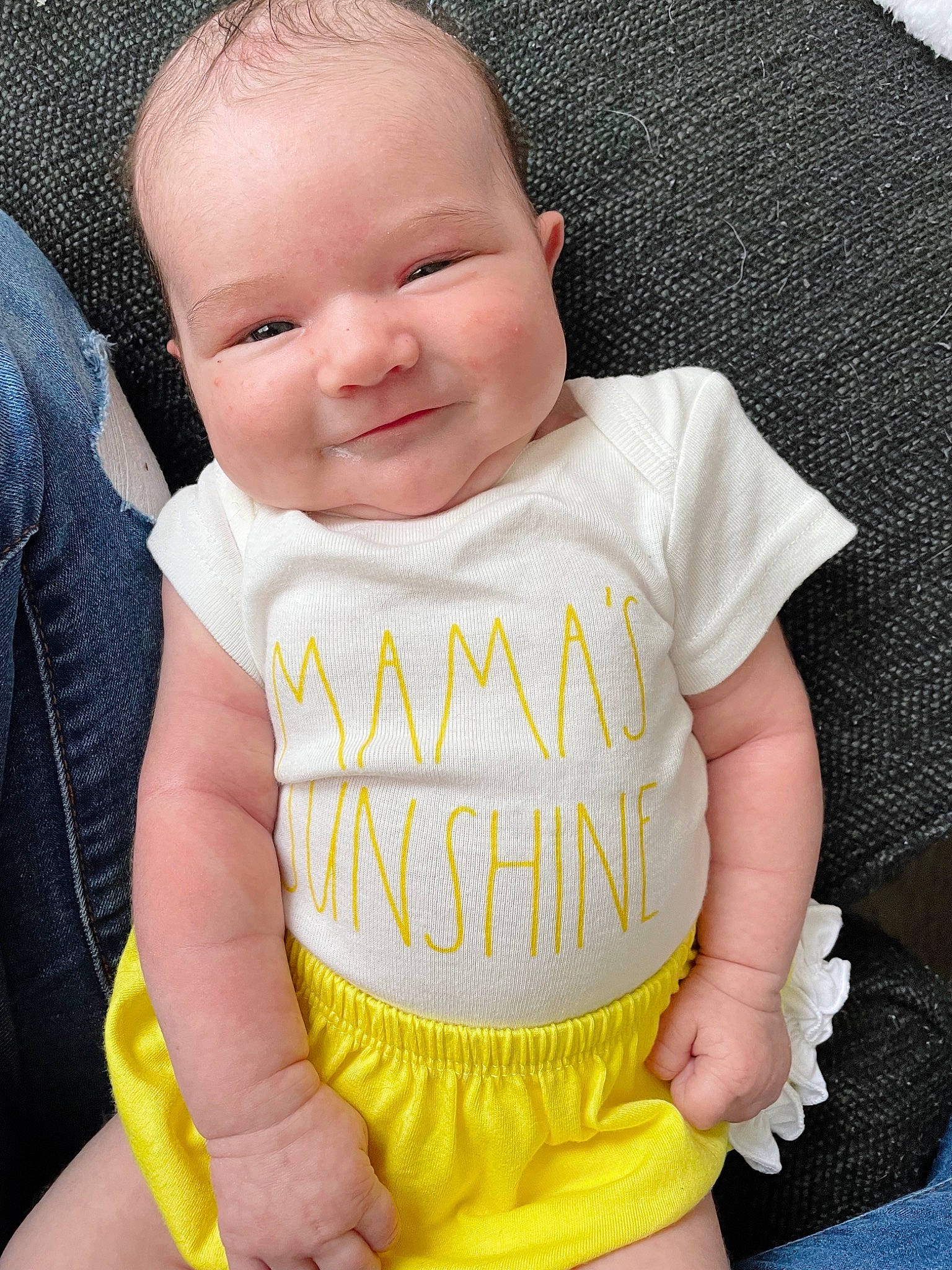 Kamilla joined the competition — help win amazing prizes! baby, baby_toddler_clothing, cheek, chin, eye, face, facial_expression, gesture, hand, happy, head, joy, lip, mouth, neck, person, product, skin, sleeve, smile