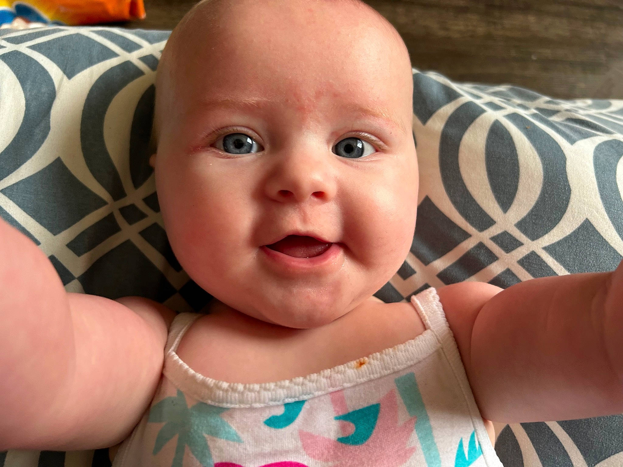 Zelena joined the competition — help win amazing prizes! arm, baby, baby_toddler_clothing, cheek, eye, eyebrow, eyelash, face, forehead, hair, head, iris, lip, mouth, nose, organ, person, product, skin, sleeve