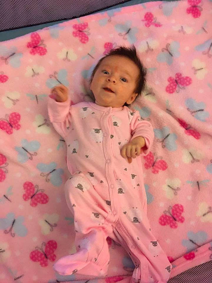 Farrah joined the competition — help win amazing prizes! baby, bedding, blanket, cheek, child, linens, nap_mat, person, pink, textile, toddler