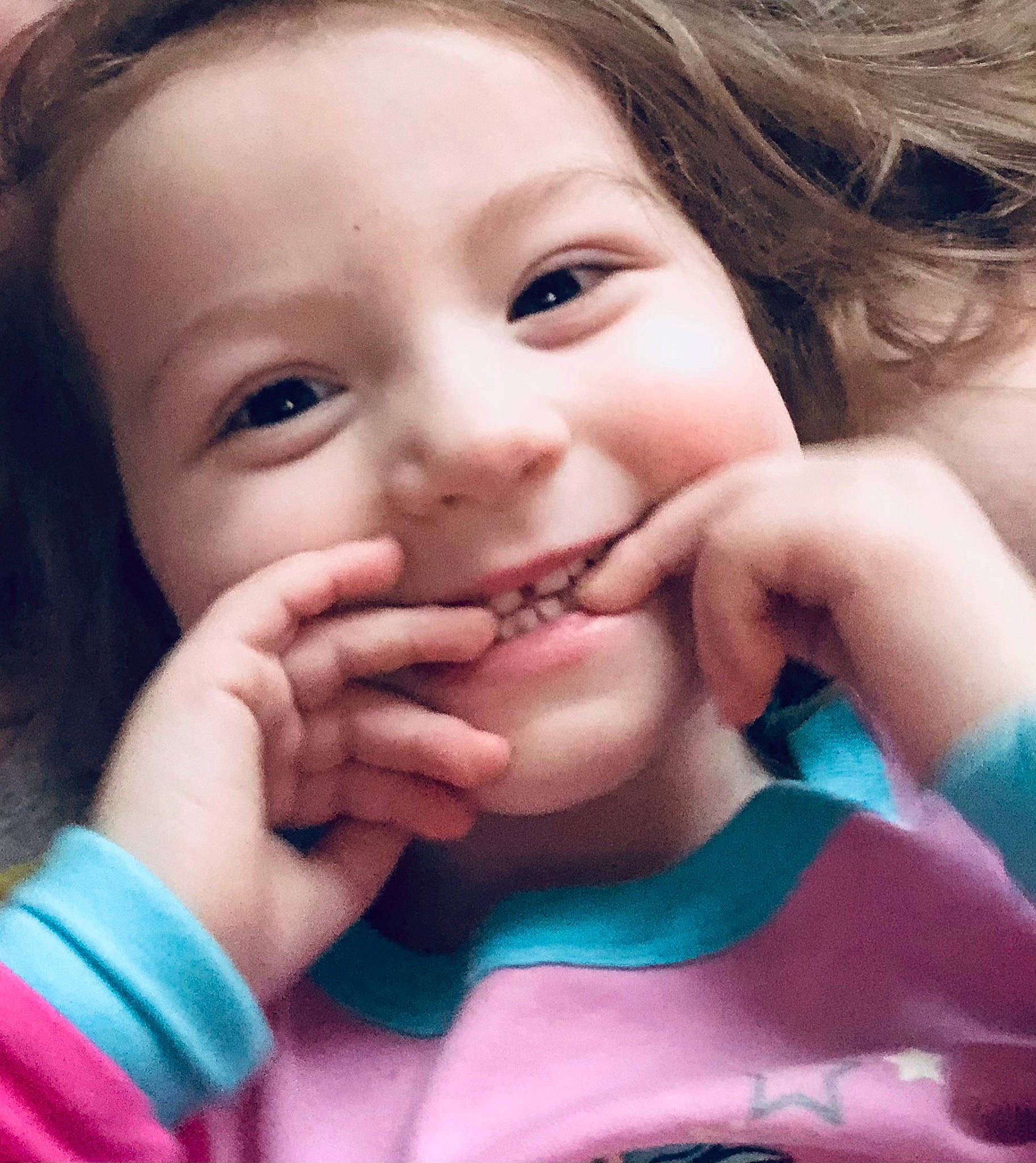 Lylah joined the competition — help win amazing prizes! baby_toddler_clothing, cheek, chin, cool, eye, eyebrow, eyelash, finger, gesture, hand, happy, iris, jaw, lip, mouth, neck, nose, person, skin, smile