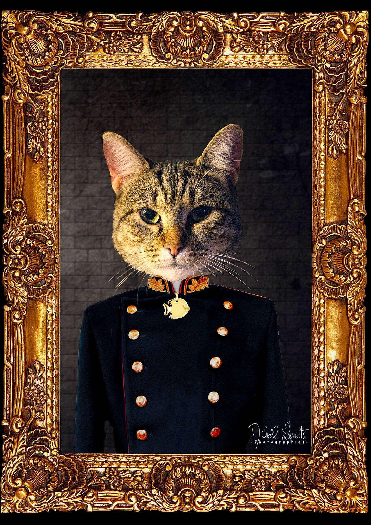 Fergie participe au concours pour gagner de l'argent avec cette photo : art, carnivore, cat, drawing, fawn, felidae, fur, illustration, ornament, painting, pattern, photo_caption, picture_frame, plant, rectangle, small_to_medium_sized_cats, terrestrial_animal, tree, visual_arts, whiskers