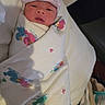 newborn, baby, infant, hospital, blanket, bed, swaddled, hat, medical_equipment, patient, person, indoors, resting, cute, sleeping, portrait, hospital_bed, child, healthcare, cozy