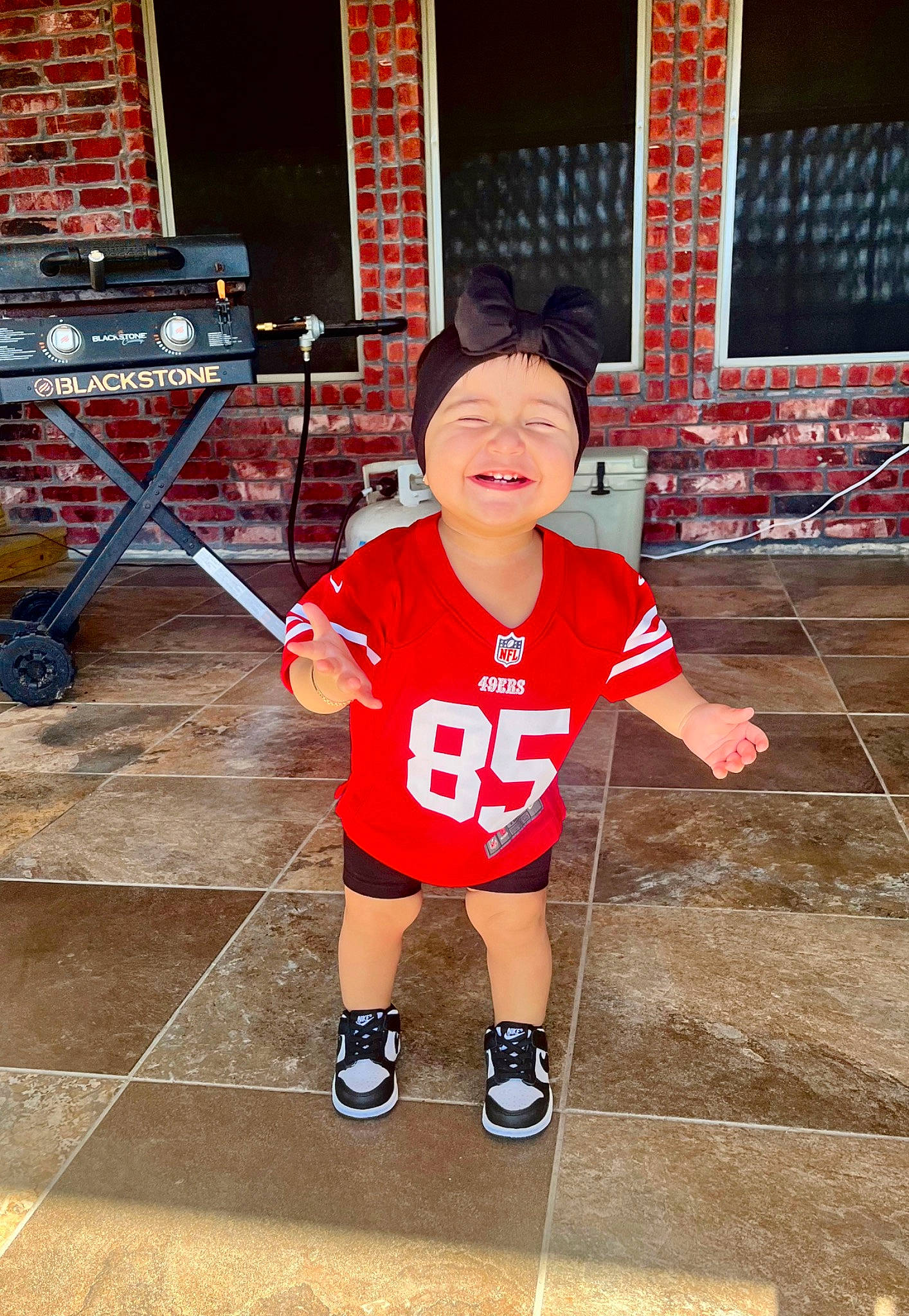 Katalyna joined the competition — help win amazing prizes! carmine, chair, child, flooring, fun, happy, hat, headwear, human_leg, jersey, joy, leisure, person, shorts, sleeve, smile, sneakers, sports_uniform, sportswear, standing