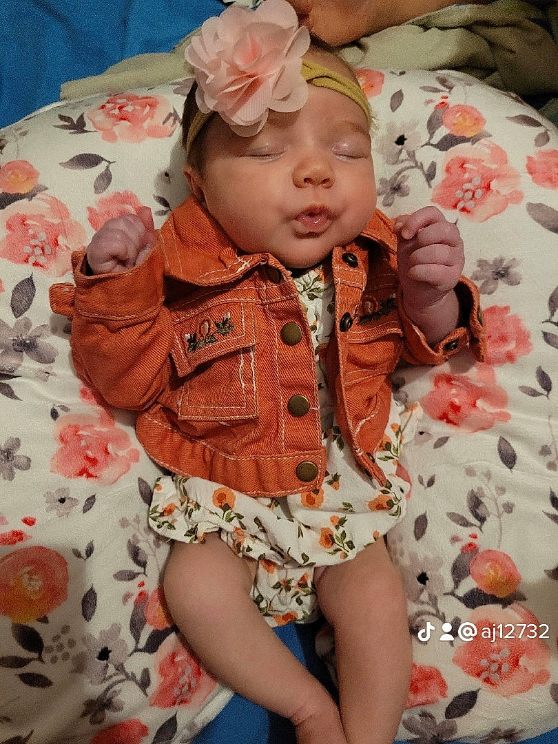 Haevan joined the competition — help win amazing prizes! baby, baby_toddler_clothing, blond, cheek, child, dress, eye, head, headwear, human_body, leg, orange, pattern, peach, person, pink, shorts, skin, sleeve, textile