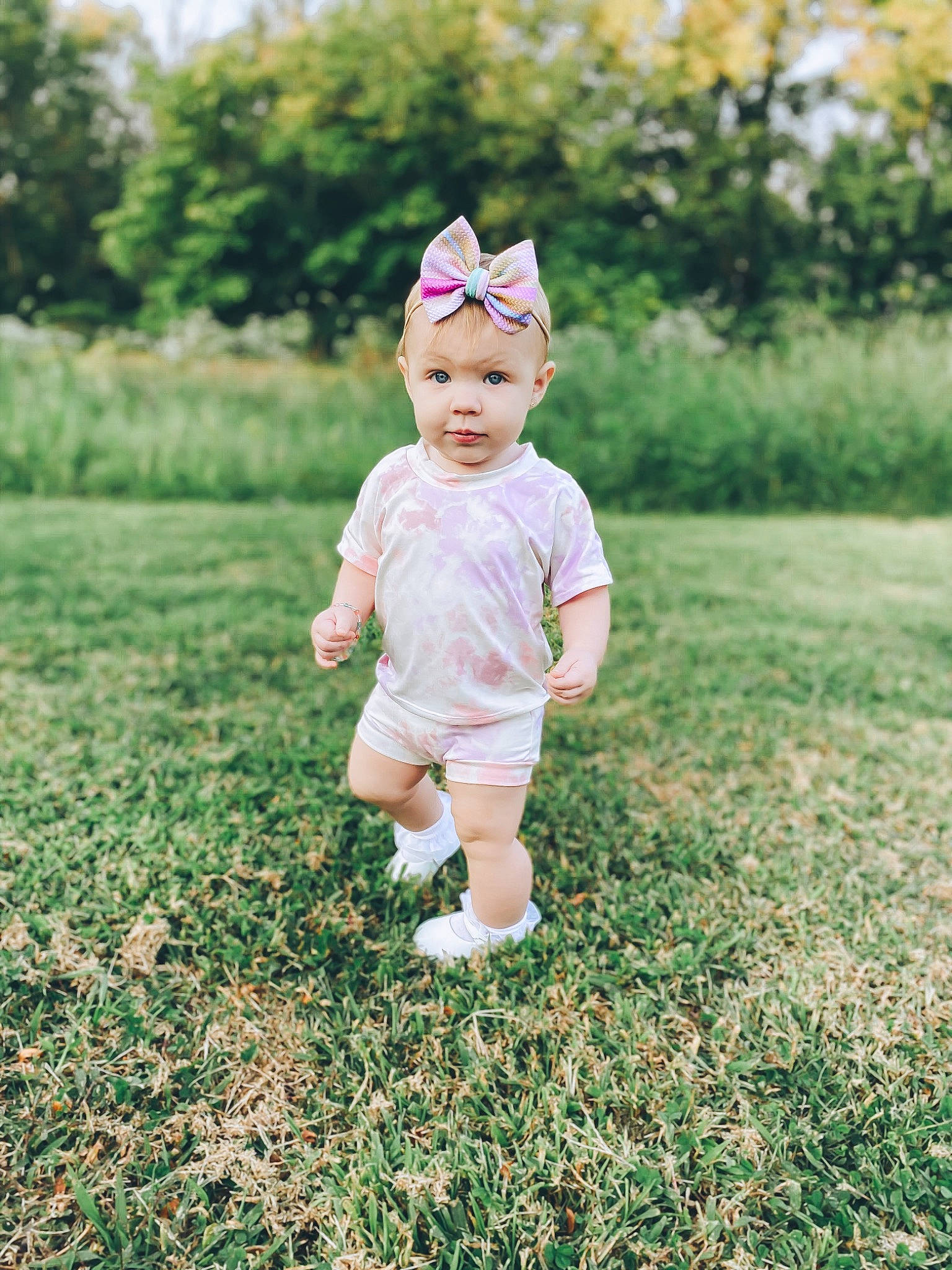 Gracelyn joined the competition — help win amazing prizes! baby, child, dress, flower, fun, grass, green, happy, head, headgear, headwear, people, people_in_nature, person, photograph, photography, pink, plant, portrait_photography, smile