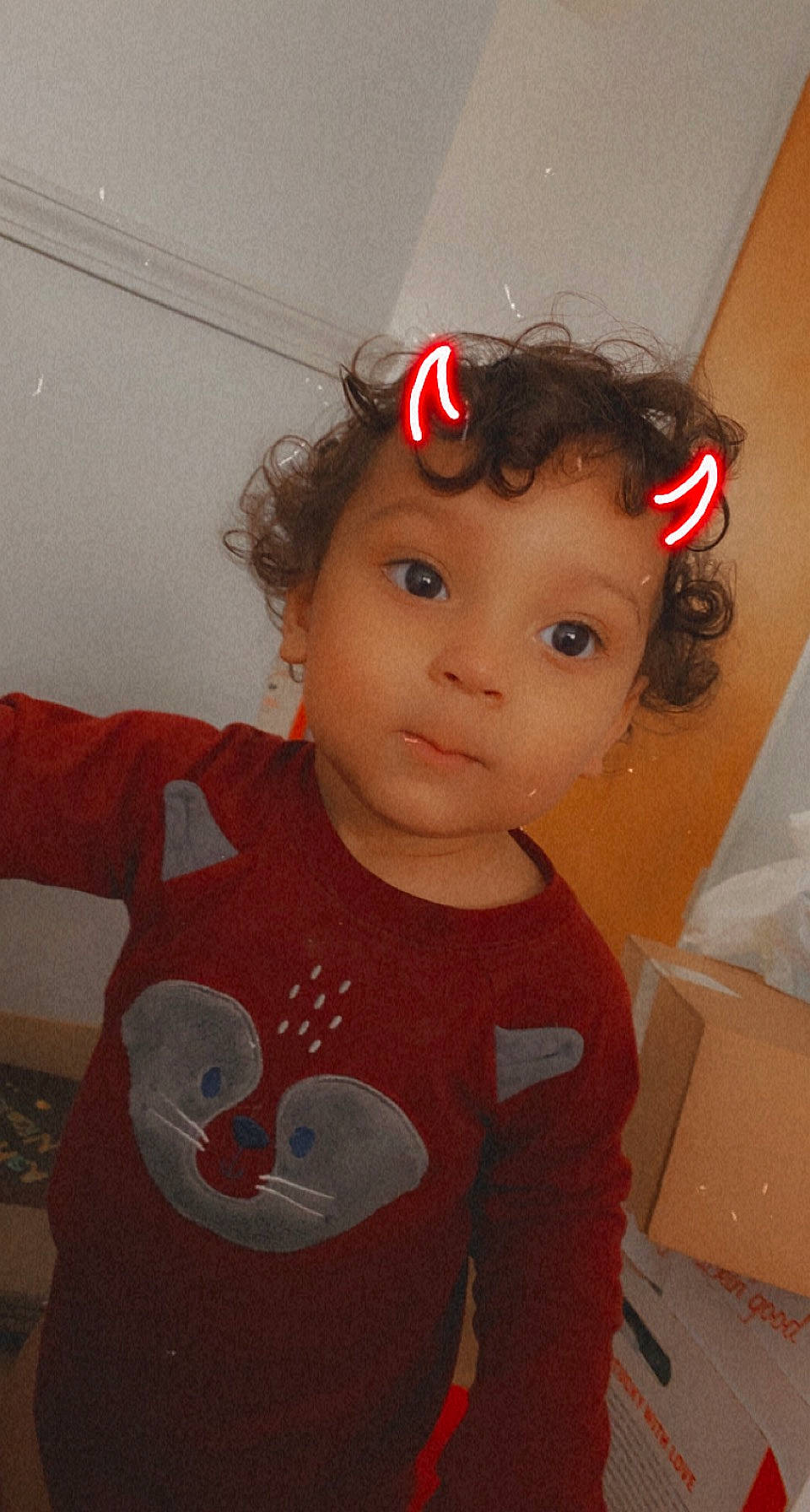 Azai is registered to the contest to win money with this photo: baby_toddler_clothing, cheek, chin, clothing, cool, ear, eye, eyebrow, eyelash, forehead, happy, headband, iris, lip, mouth, nose, person, shipping_box, skin, sleeve