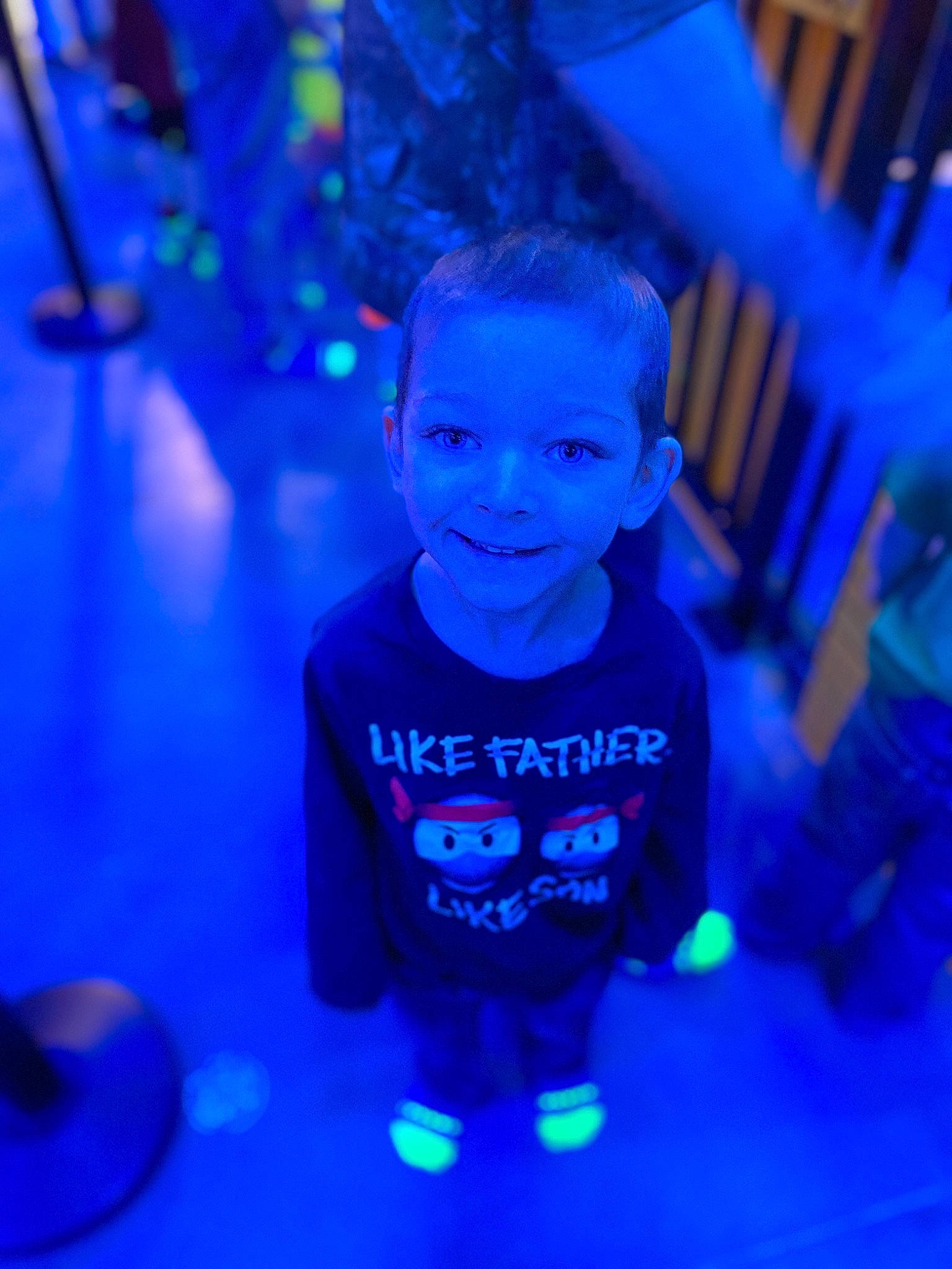 Grayson joined the competition — help win amazing prizes! blue, child, cobalt_blue, dance, electric_blue, fun, games, leisure, light, party, performance, person, play, recreation, smile, space, toddler, vacation, world