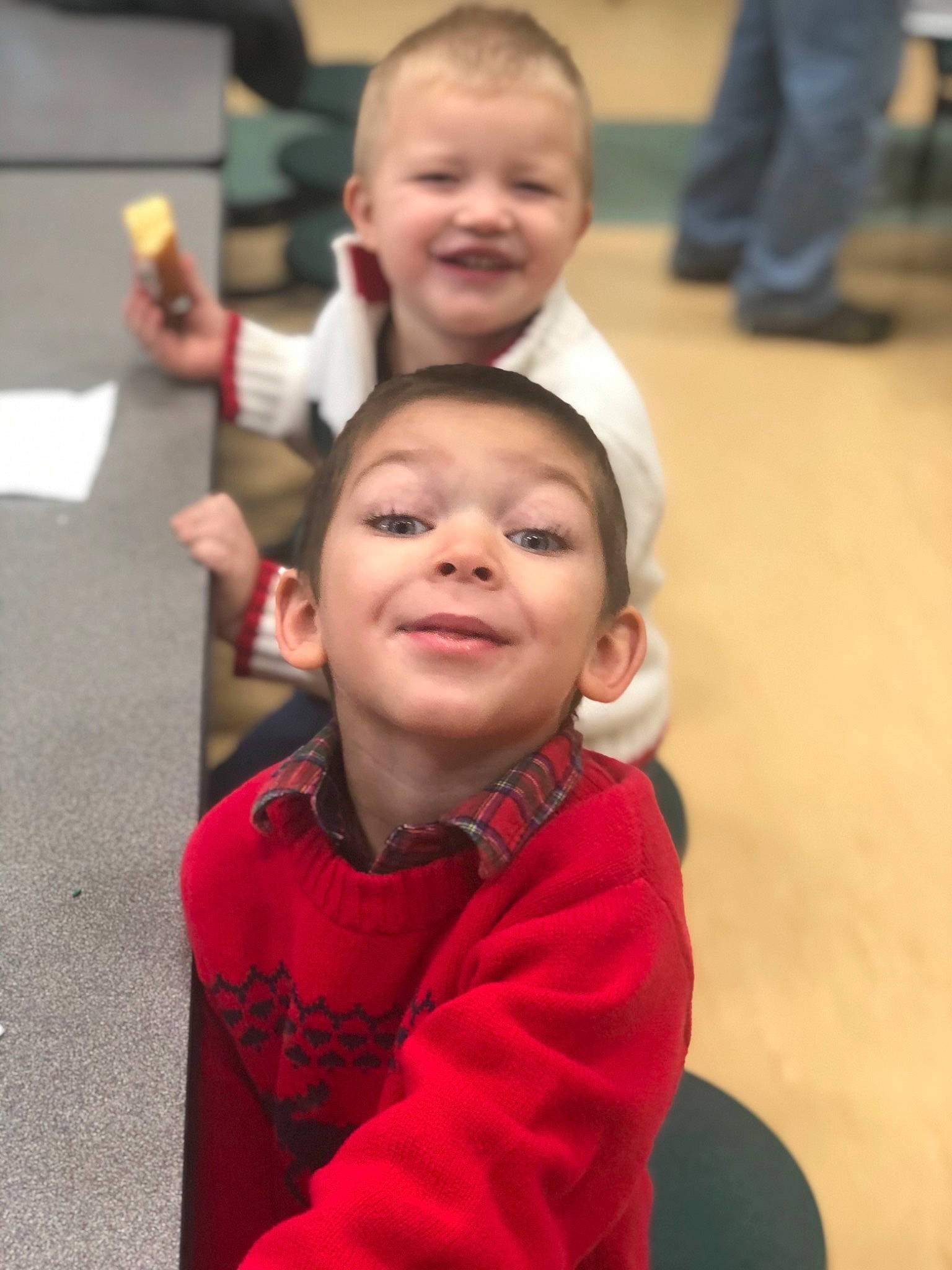 Grayson joined the competition — help win amazing prizes! cheek, child, face, facial_expression, fun, gesture, happy, head, joy, laugh, outerwear, person, smile, toddler, vacation