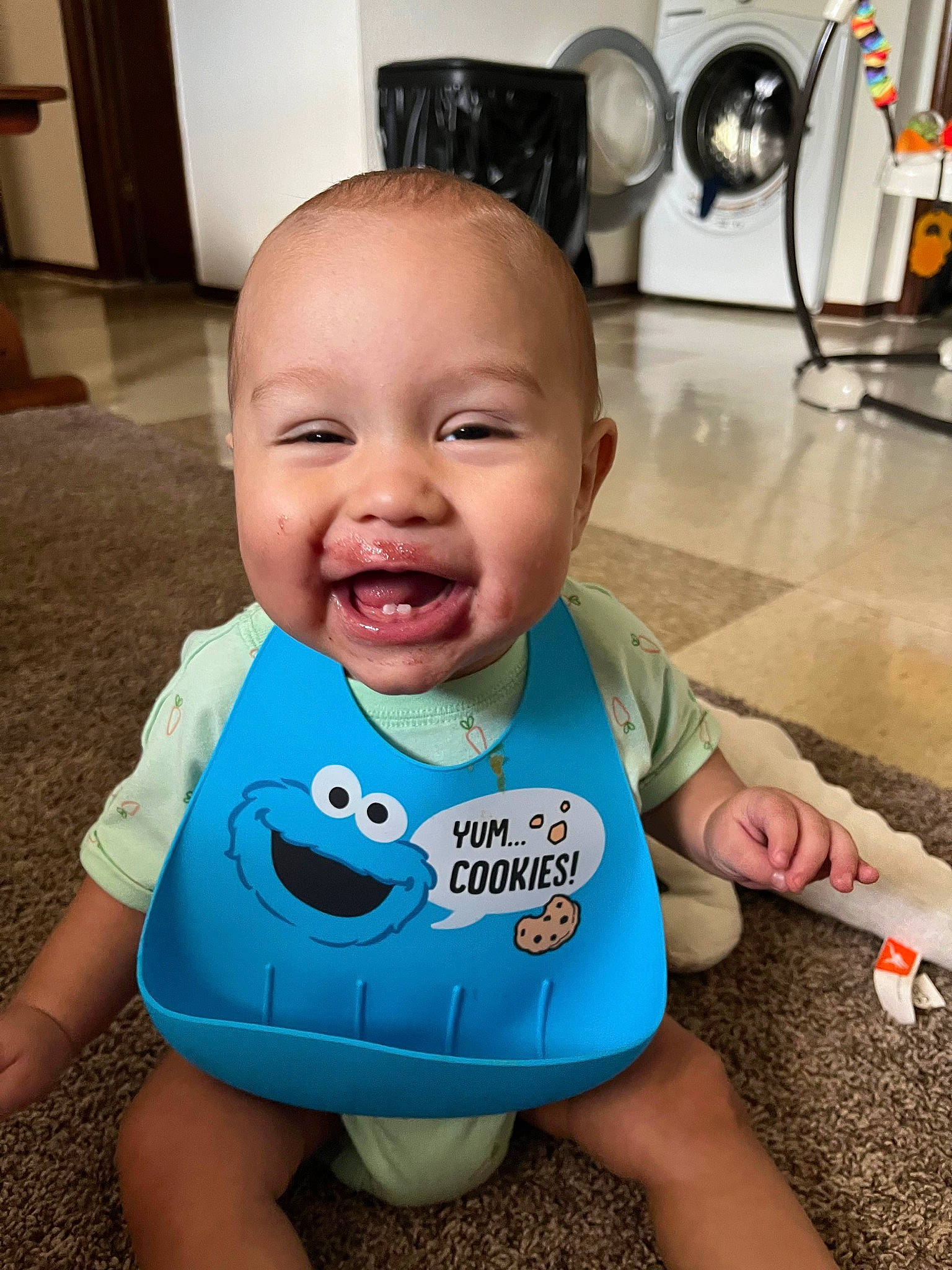 Andrius joined the competition — help win amazing prizes! baby, baby_toddler_clothing, cheek, child, cool, eye, face, flooring, fun, happy, home_appliance, mouth, nose, person, product, sitting, skin, sleeve, smile, t_shirt