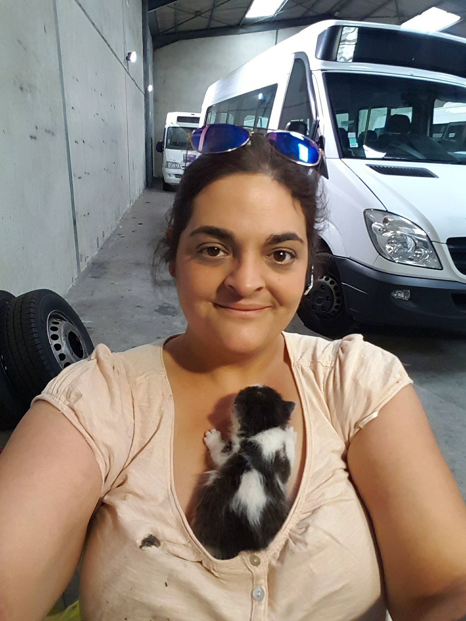 Naïa participe au concours pour gagner de l'argent avec cette photo : black_hair, boston_terrier, canidae, car, carnivore, companion_dog, dog, fawn, hair, neck, non_sporting_group, photography, selfie, sporting_group, vehicle