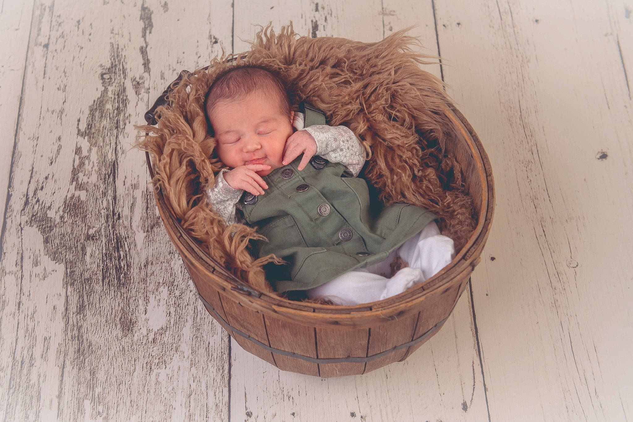Oaklynn joined the competition — help win amazing prizes! baby, baby_products, baby_safety, baby_sleeping, baby_toddler_clothing, basket, child, comfort, grass, happy, infant_bed, linens, people_in_nature, person, room, storage_basket, toddler, twig, wicker, wood