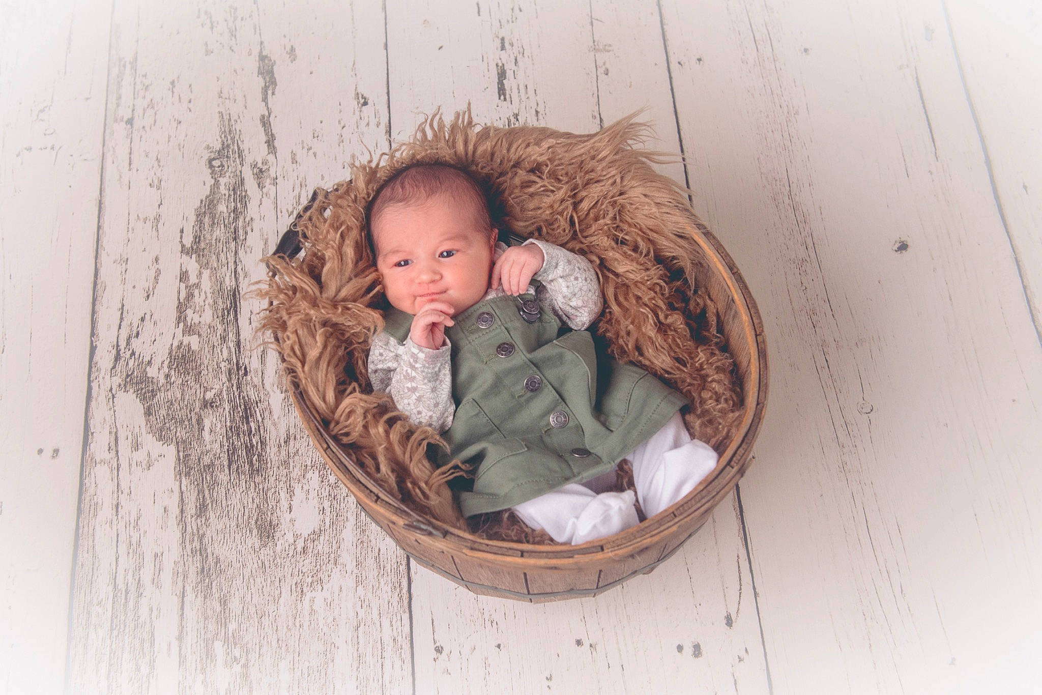 Oaklynn joined the competition — help win amazing prizes! baby, baby_products, baby_sleeping, basket, child, comfort, fashion_accessory, flooring, fur, grass, happy, infant_bed, linens, person, room, sitting, toddler, twig, wicker, wood