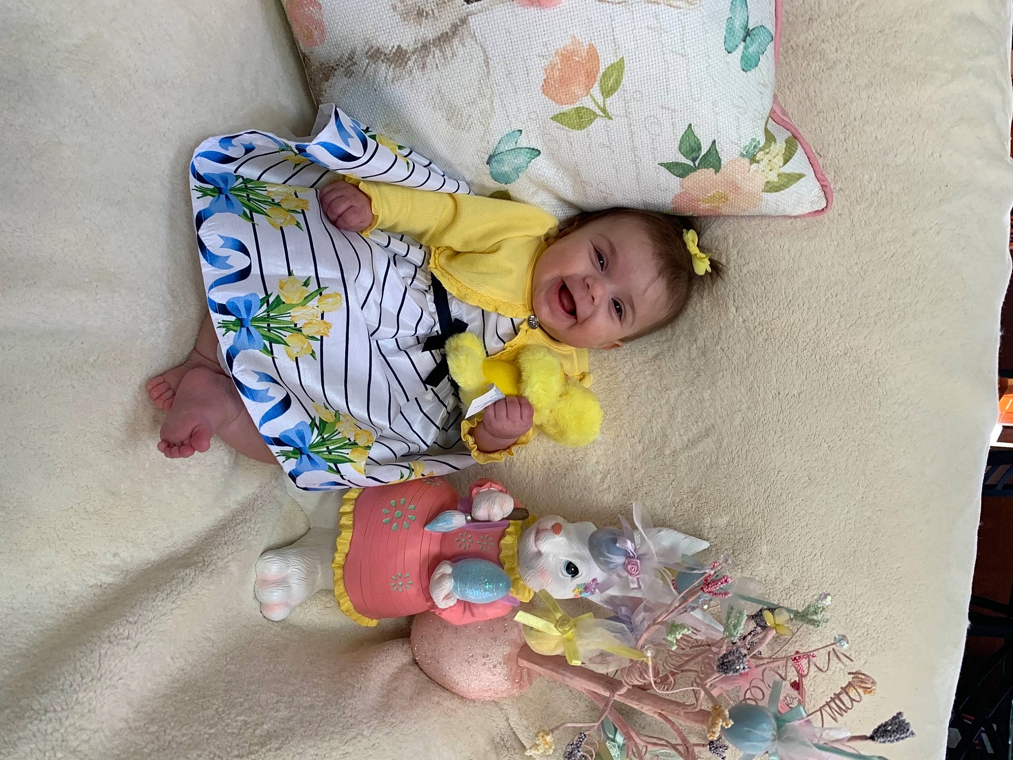 Gabrielle joined the competition — help win amazing prizes! baby, baby_products, baby_toddler_clothing, baby_toys, bedding, cheek, child, comfort, eye, head, linens, mammal, person, plastic, product, room, stuffed_toy, textile, toddler, toy