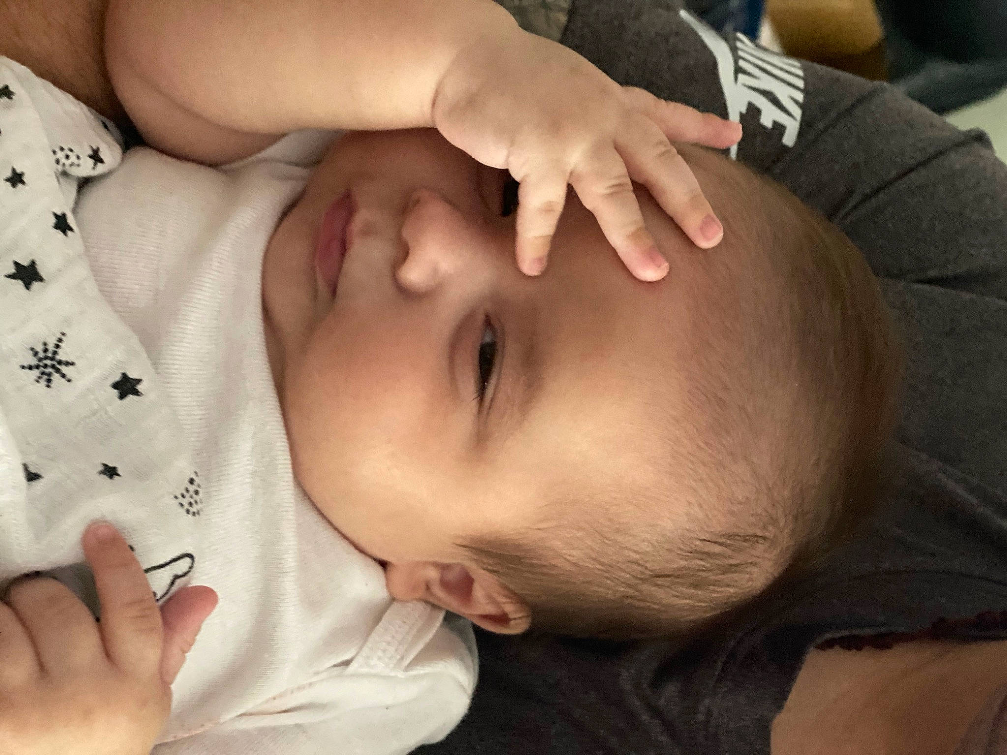 Jaiden joined the competition — help win amazing prizes! arm, baby, cheek, chin, comfort, eye, eyebrow, eyelash, face, facial_expression, hand, head, human_body, lip, mouth, neck, nose, person, product, skin