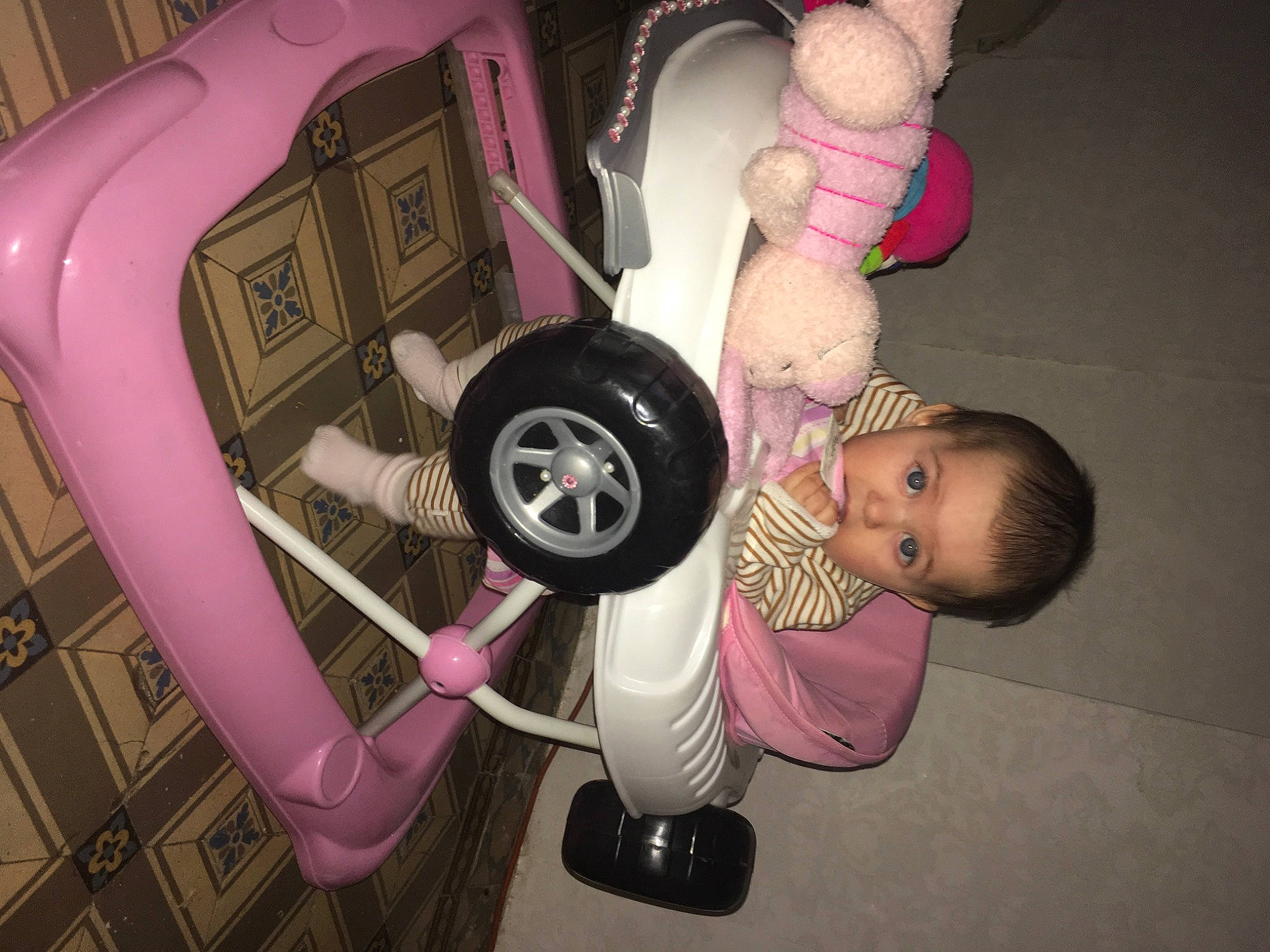 Haley participe au concours pour gagner de l'argent avec cette photo : automotive_tire, automotive_wheel_system, baby, baby_products, baby_toddler_clothing, baby_toys, beauty, child, fun, machine, magenta, organ, person, pink, purple, room, shelf, surprise, tire, toddler