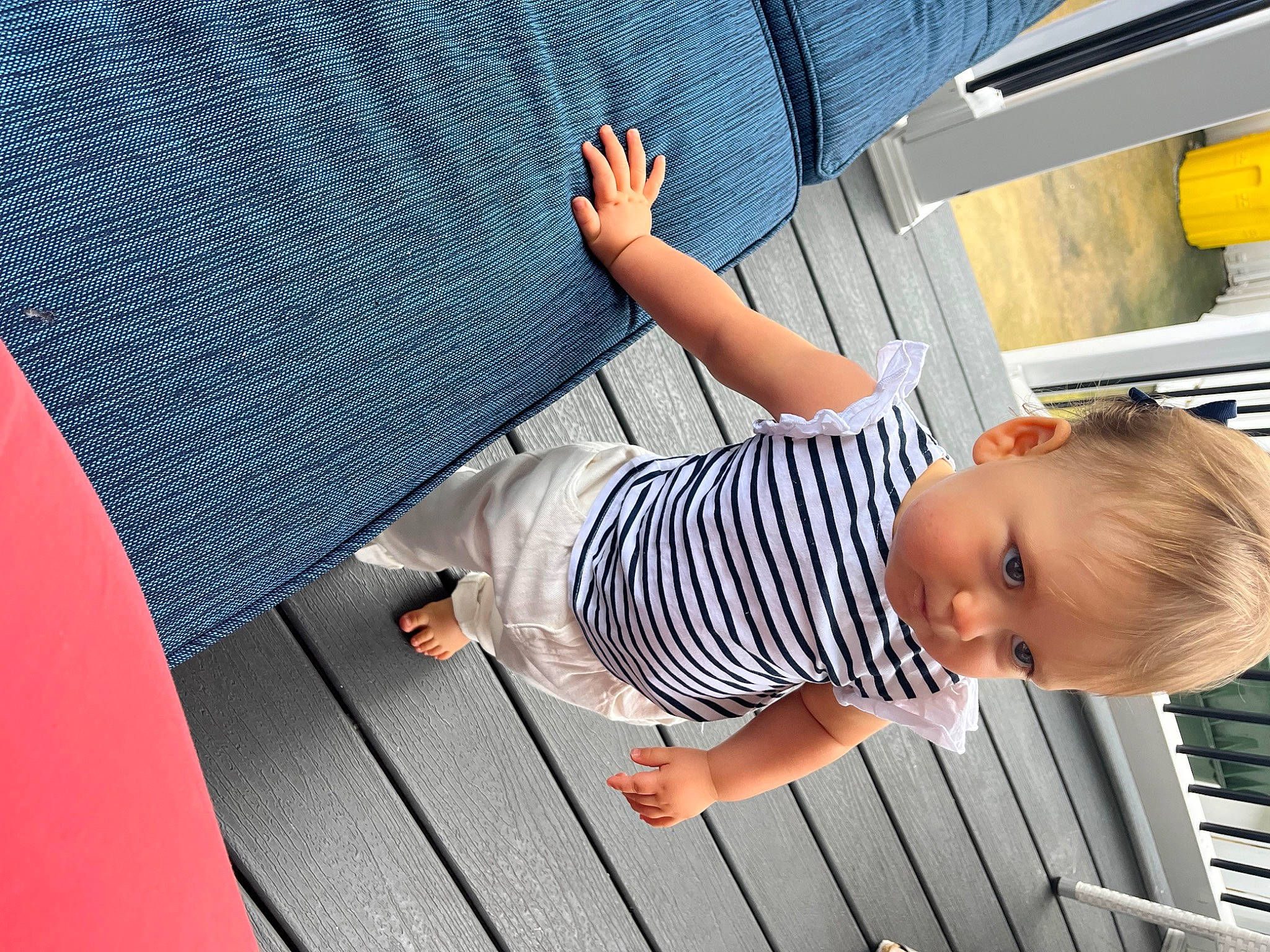 Brooke participe au concours pour gagner de l'argent avec cette photo : arm, baby, baby_safety, baby_toddler_clothing, child, comfort, electric_blue, finger, floor, flooring, fun, hand, human_leg, joint, leg, leisure, person, product, sitting, toddler