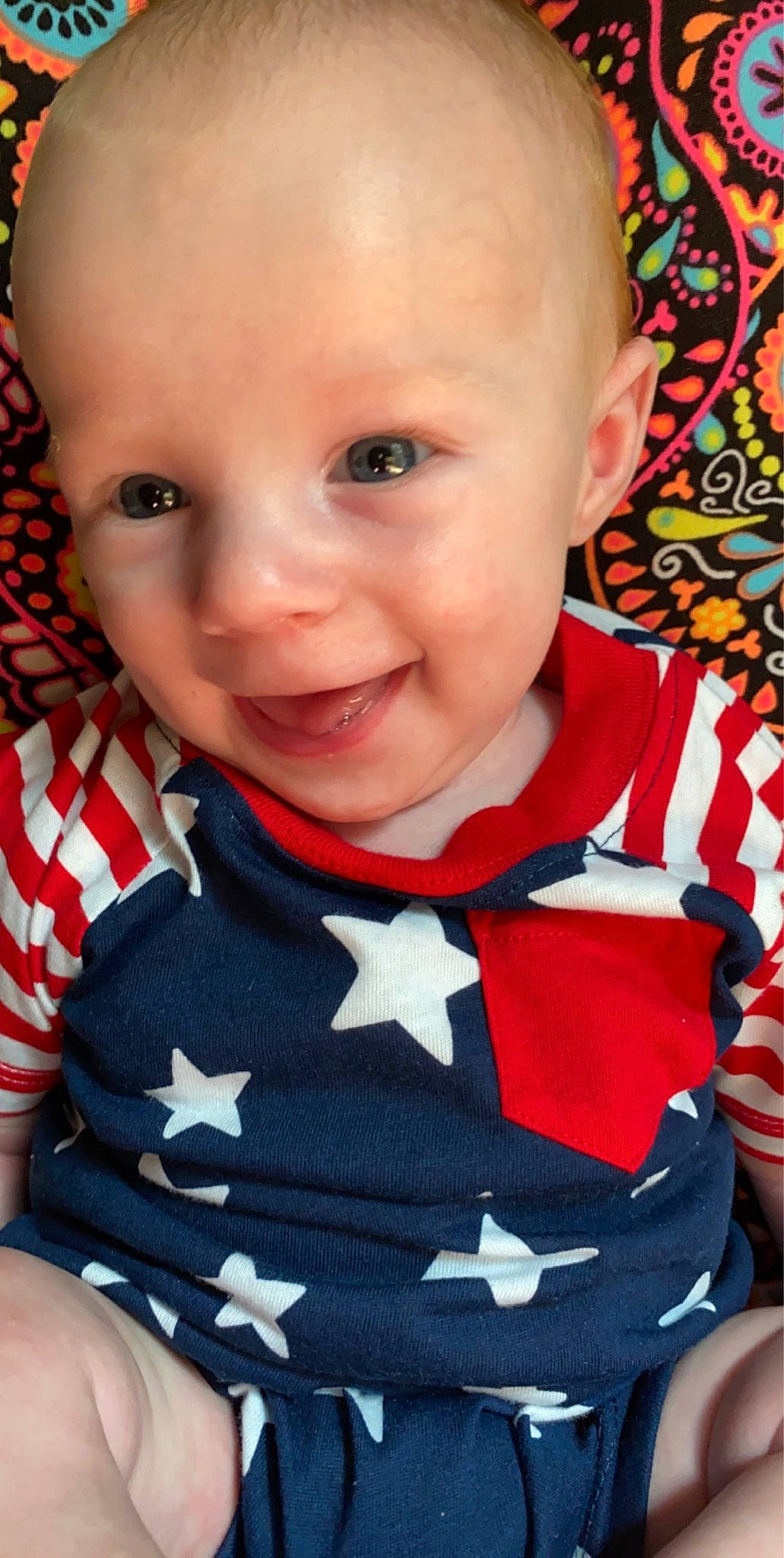 Allen Jr is registered to the contest to win money with this photo: baby, baby_toddler_clothing, cheek, child, cool, face, facial_expression, head, lip, mouth, neck, nose, outerwear, pattern, person, skin, smile, toddler