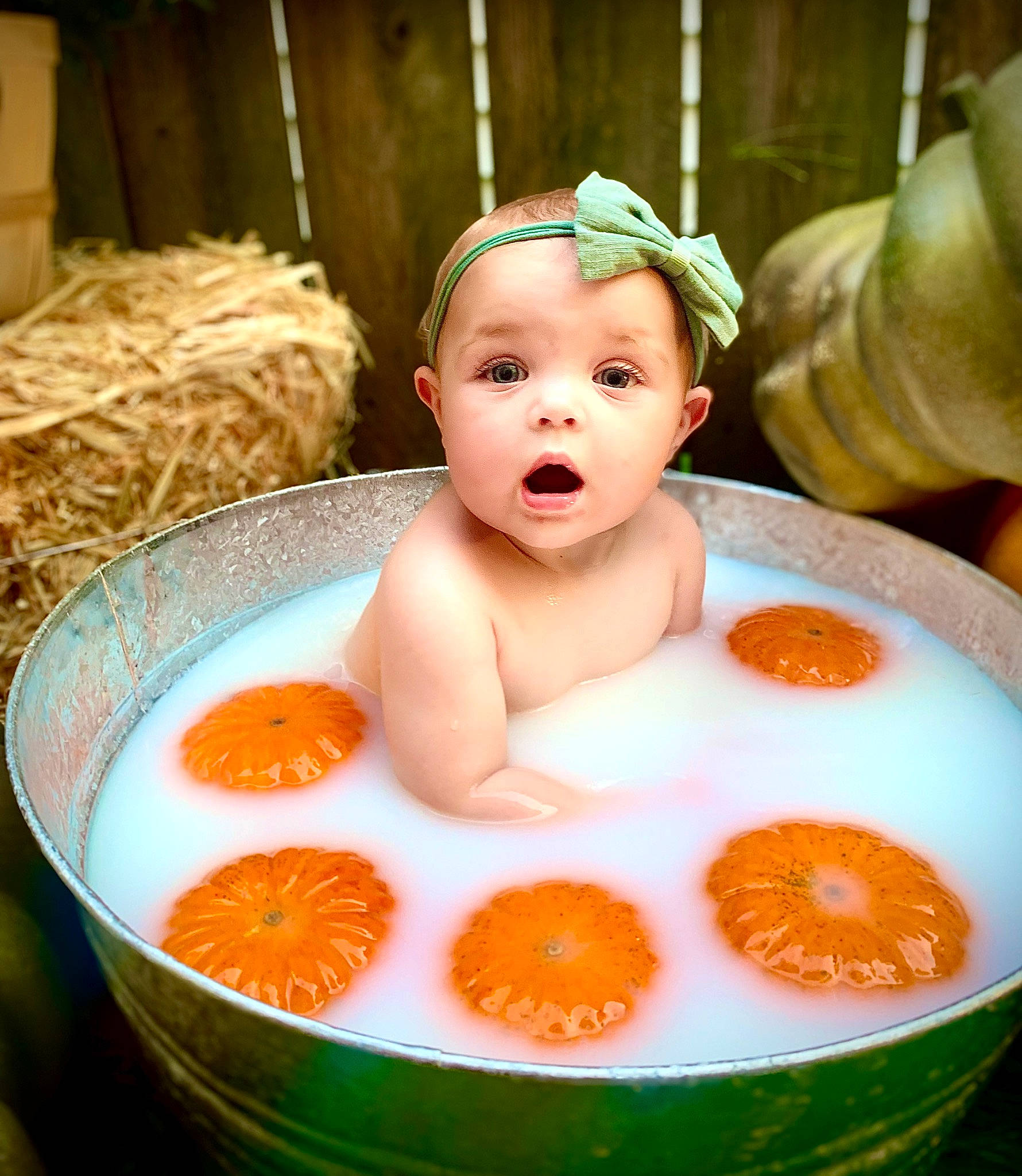 Felicity is registered to the contest to win money with this photo: baby, baby_carrot, baby_products, bathing, child, citrus, clementine, food, fruit, grass, happy, ingredient, natural_foods, orange, person, produce, surprise, sweetness, tangerine, toddler