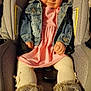 Luna'Rae joined the competition — help win amazing prizes! baby, baby_accessory, boots, car_seat, child, clothing, cute, denim_jacket, fur_boots, indoor, infant, knitted_hat, person, pink_dress, portrait, seat_belt, seated, smile, tights, warm_clothing