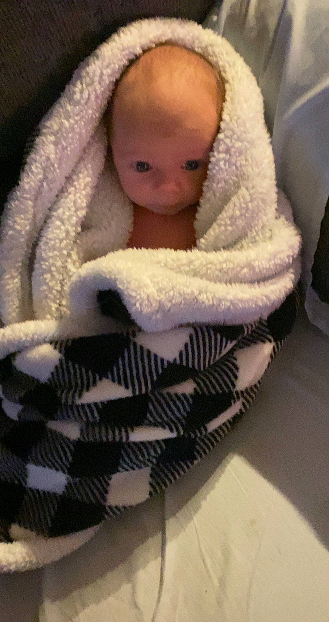 Izaiah is registered to the contest to win money with this photo: art, baby, baby_products, baby_sleeping, baby_toddler_clothing, cheek, child, comfort, crochet, doll, eyelash, fashion_accessory, fur, headgear, linens, sleeve, toddler, toy, wool, woolen