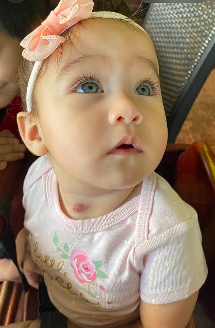 Aaliyah is registered to the contest to win money with this photo: baby, baby_toddler_clothing, cap, cheek, chin, cool, ear, eye, eyebrow, eyelash, head, headgear, headwear, iris, lip, mouth, nose, person, pink, skin