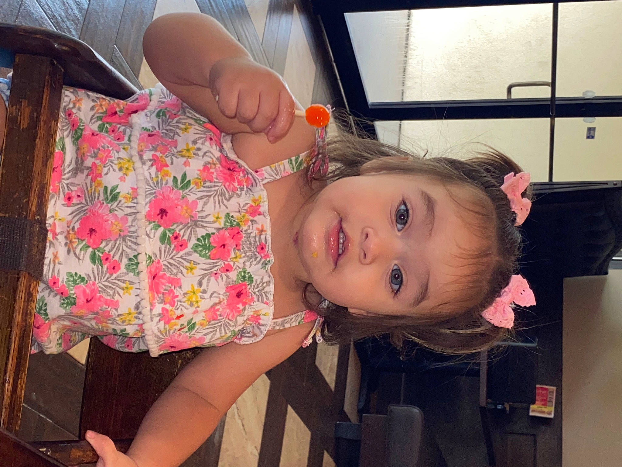 Aaliyah joined the competition — help win amazing prizes! child, eyelash, finger, fun, hairstyle, happy, head, human_leg, joint, lip, long_hair, mouth, person, pink, shoulder, skin, smile, thigh, toddler, trunk