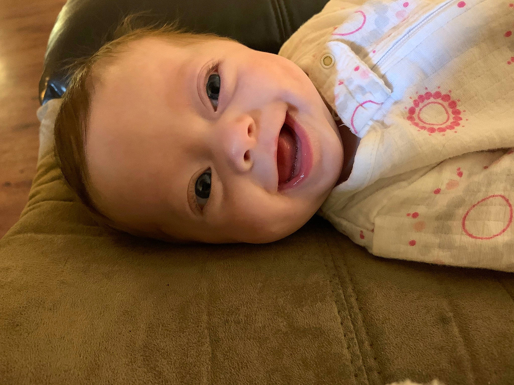 Annaleigh is registered to the contest to win money with this photo: baby, bedtime, cheek, child, chin, close_up, ear, eye, face, head, lip, mouth, nose, person, skin, toddler