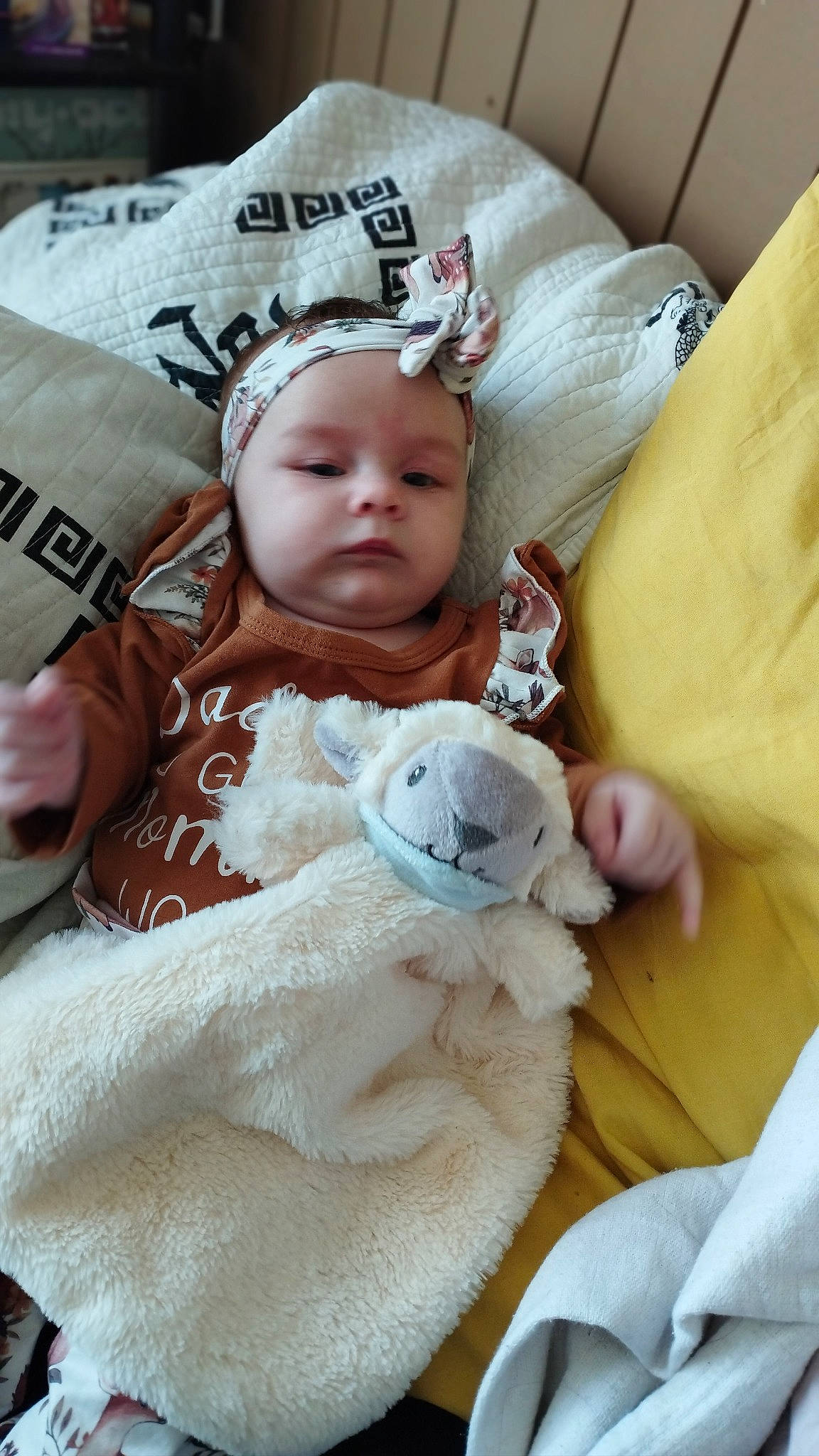 Leah participe au concours pour gagner de l'argent avec cette photo : baby, baby_sleeping, baby_toddler_clothing, cheek, child, comfort, fur, grass, happy, headwear, knit_cap, linens, person, plush, sitting, skin, stuffed_toy, teddy_bear, toddler, toy