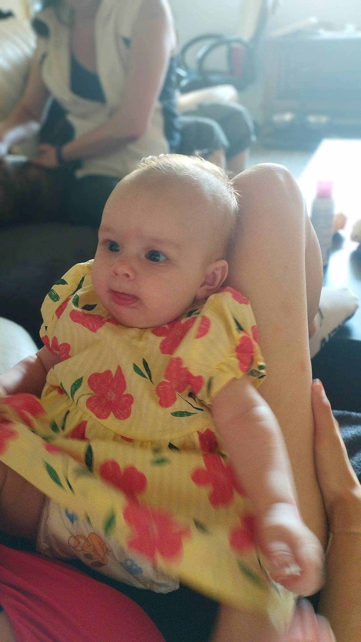 Leah participe au concours pour gagner de l'argent avec cette photo : baby, baby_toddler_clothing, chair, cheek, child, chin, comfort, event, finger, fun, happy, iris, lip, mammal, mouth, person, sitting, skin, smile, toddler