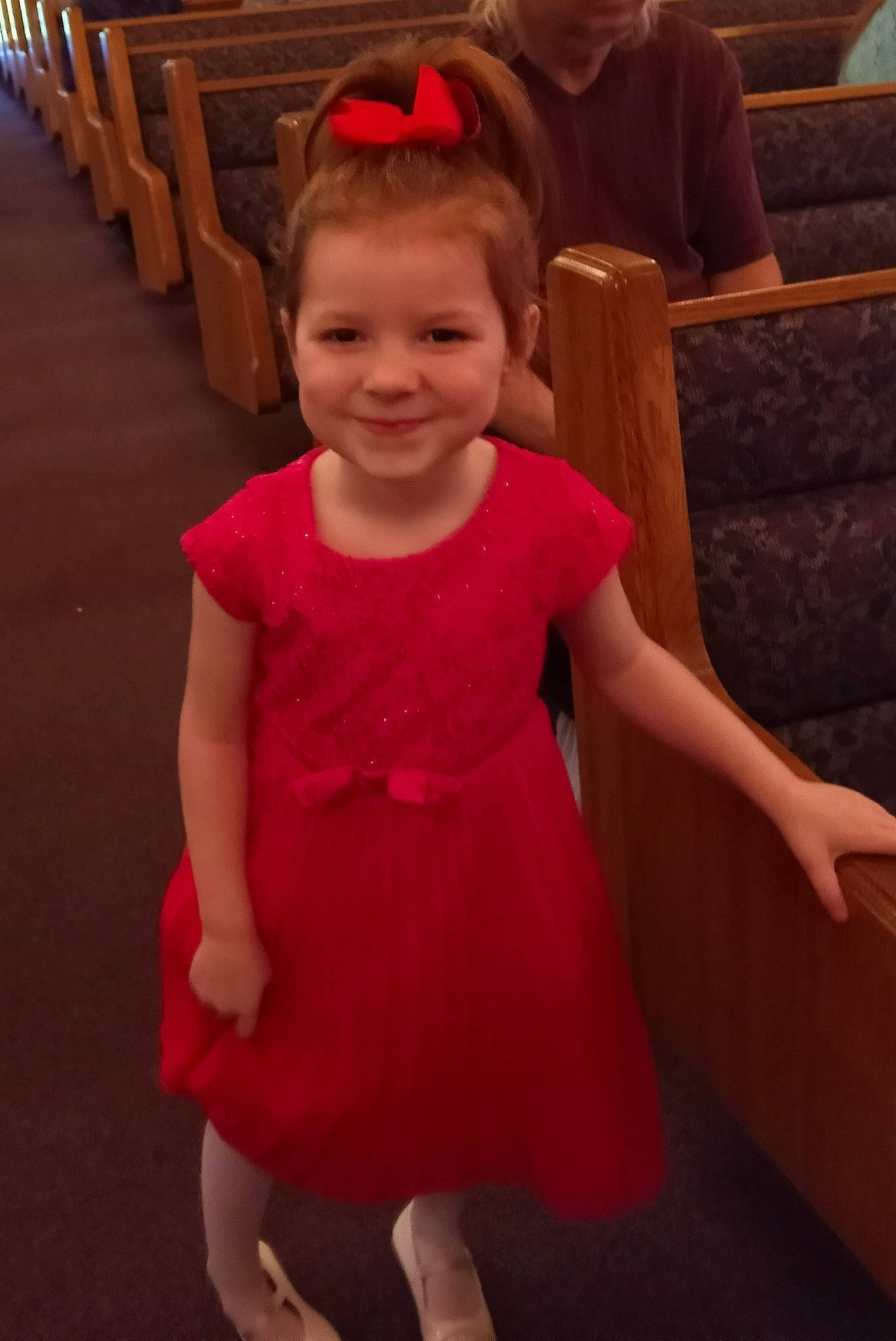 Connie joined the competition — help win amazing prizes! baby, baby_toddler_clothing, chair, child, day_dress, dress, event, flooring, formal_wear, fun, happy, human_leg, joy, magenta, one_piece_garment, organ, person, pink, room, skin