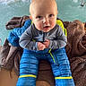 Sawyer joined the competition — help win amazing prizes! baby, child, blue_snowsuit, blanket, brown_blanket, curious, face, frozen_water, ice, indoors, jacket, person, plush, portrait, sitting, snow, winter, warm_clothing, wide_eyes, young_child