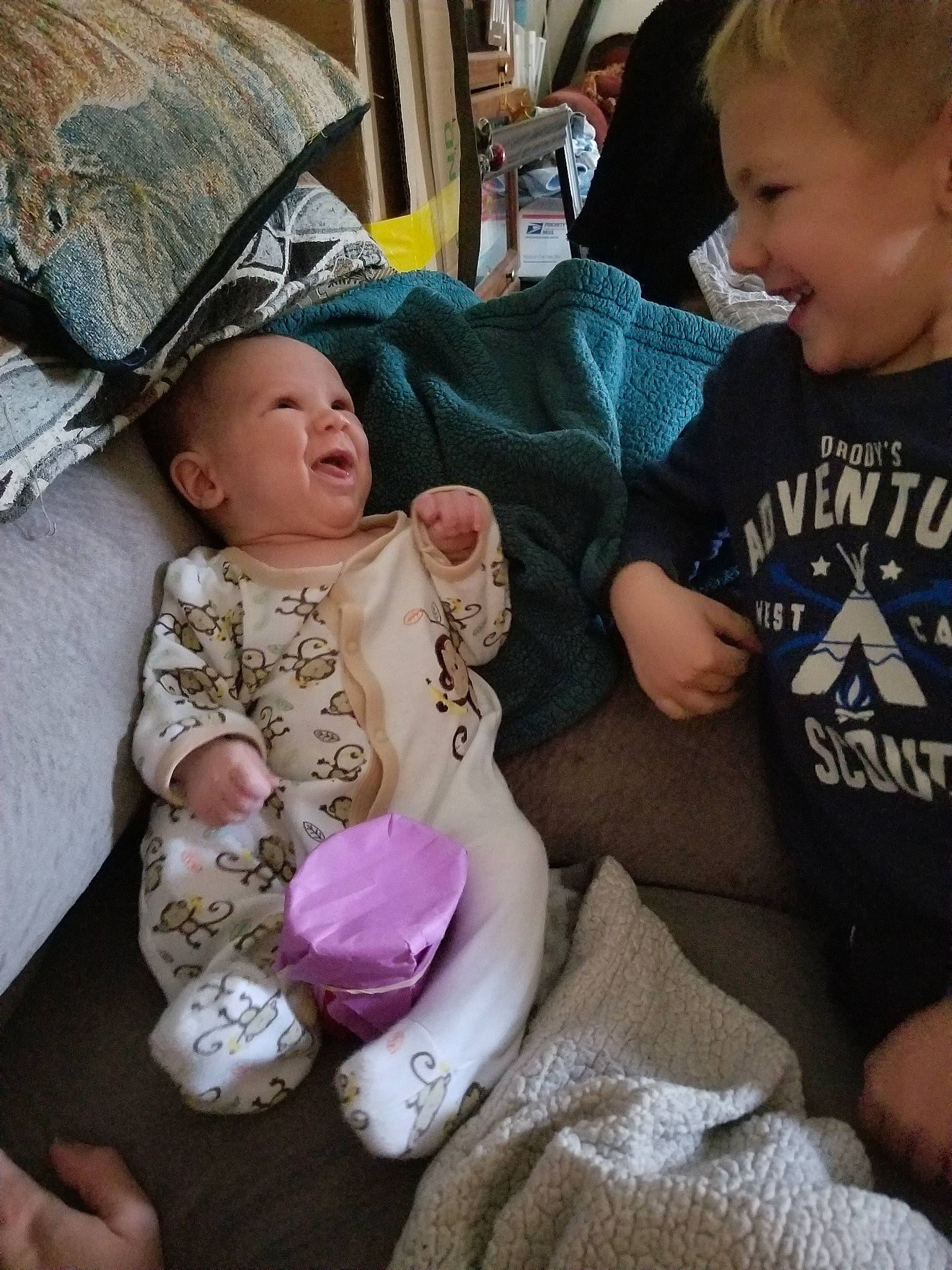 Hunter is registered to the contest to win money with this photo: baby, cheek, child, daughter, people, person, play, sitting, skin, smile, toddler